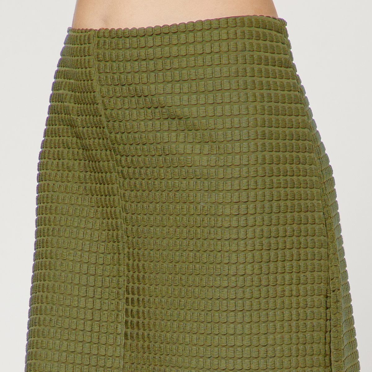 Olive Textured Skirt