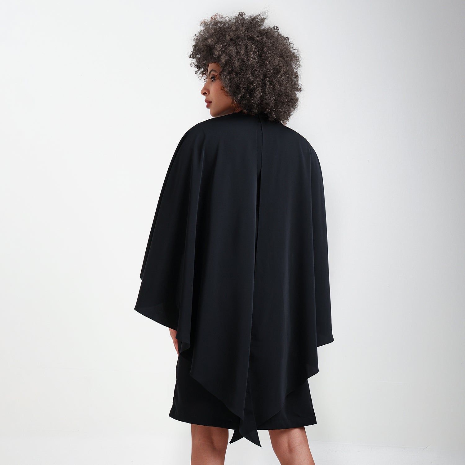 Black Asymmetrical Cape