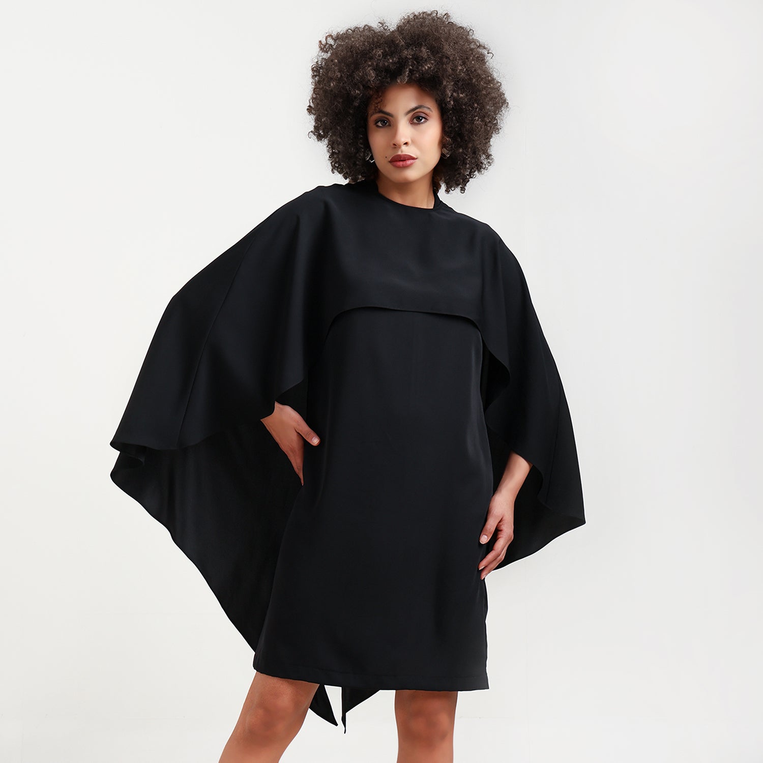 Black Asymmetrical Cape