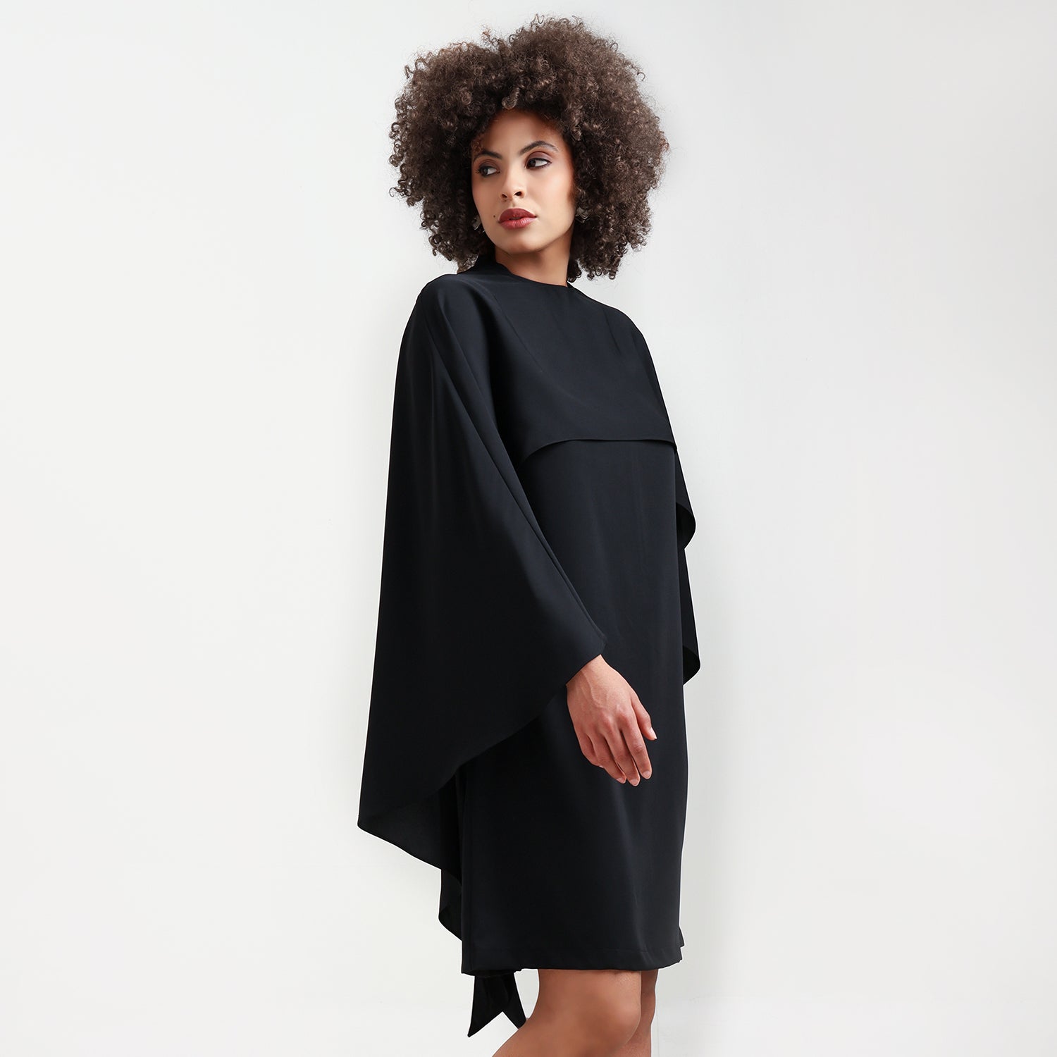 Black Asymmetrical Cape