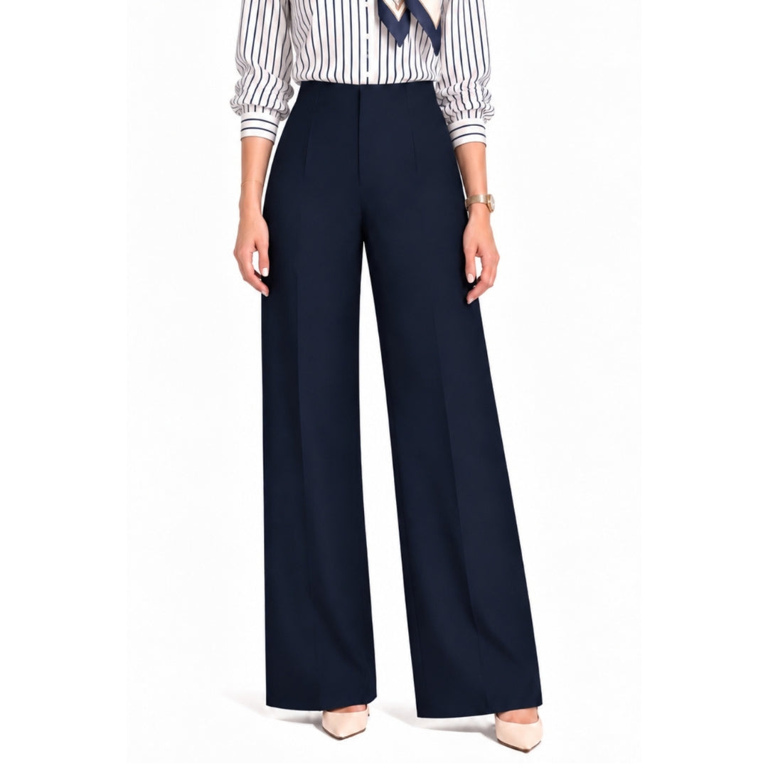 Navy Blue Straight Fit Pant