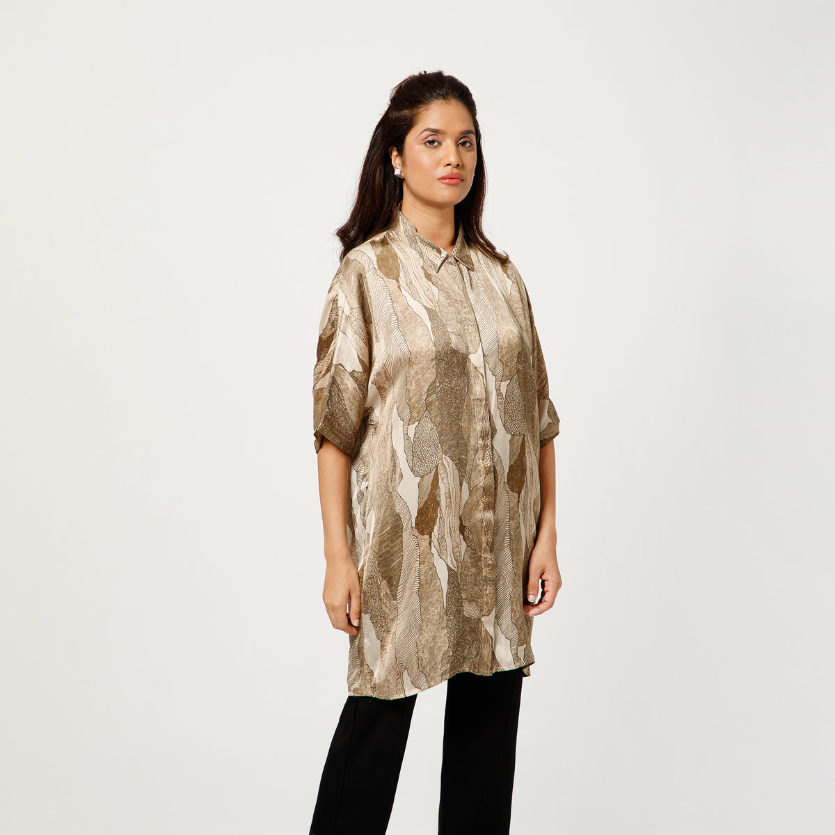Olive Animal Print Kaftan