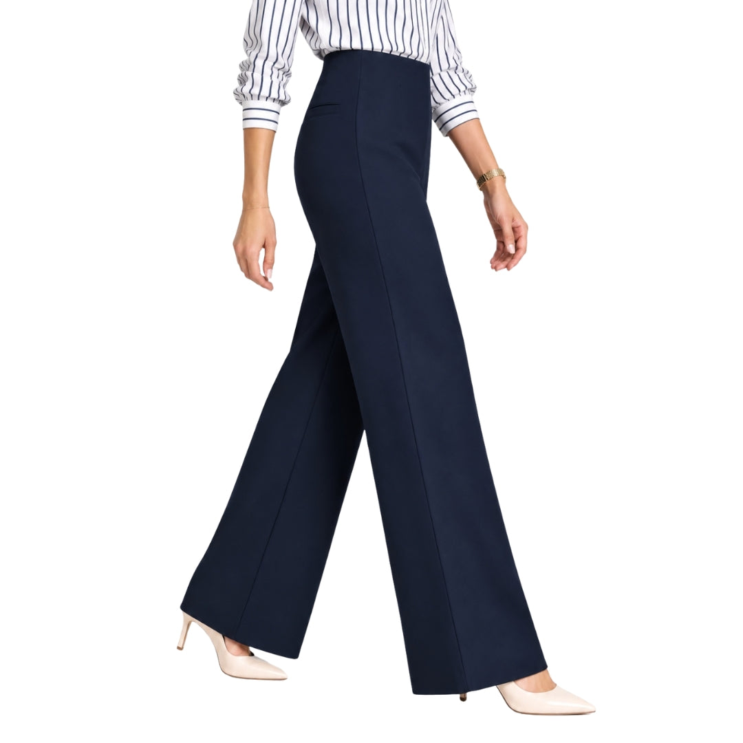Navy Blue Straight Fit Pant