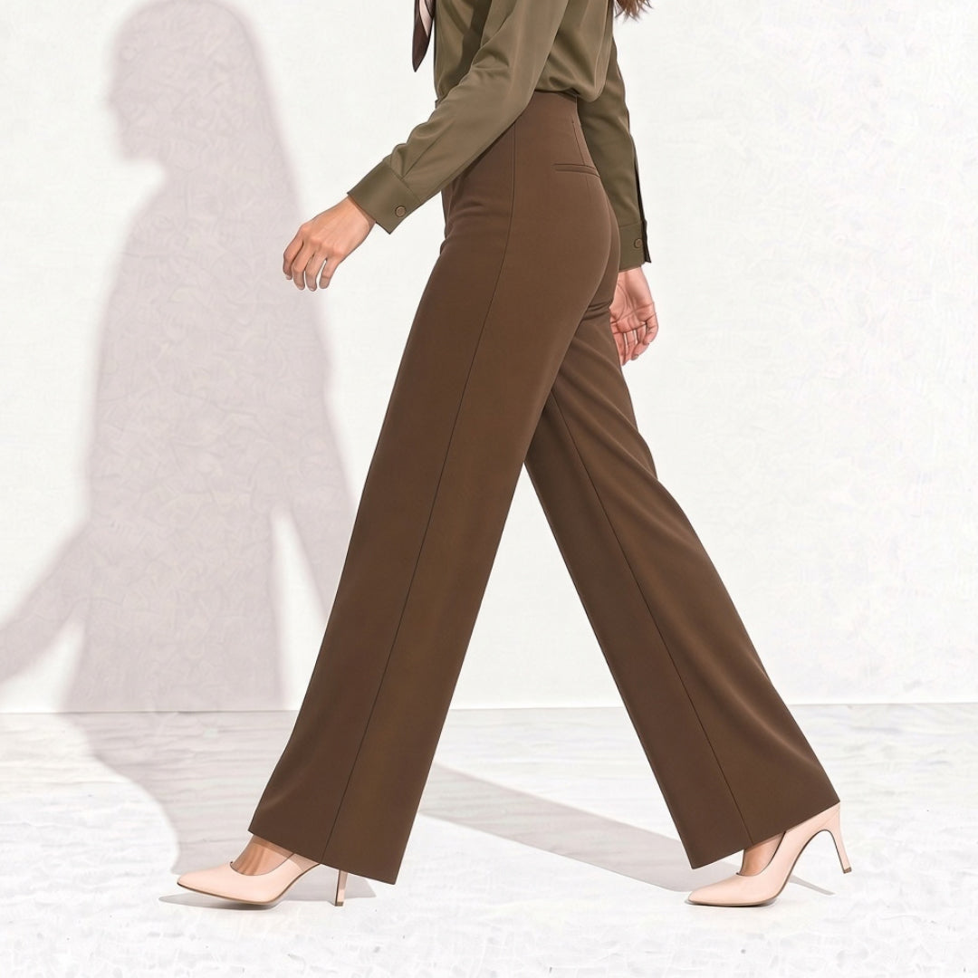 Brown Straight Fit Pant