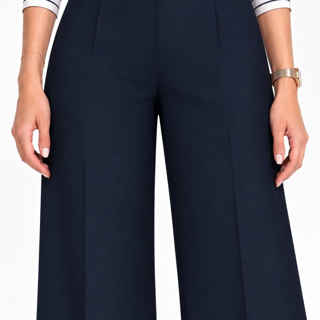 Navy Blue Straight Fit Pant