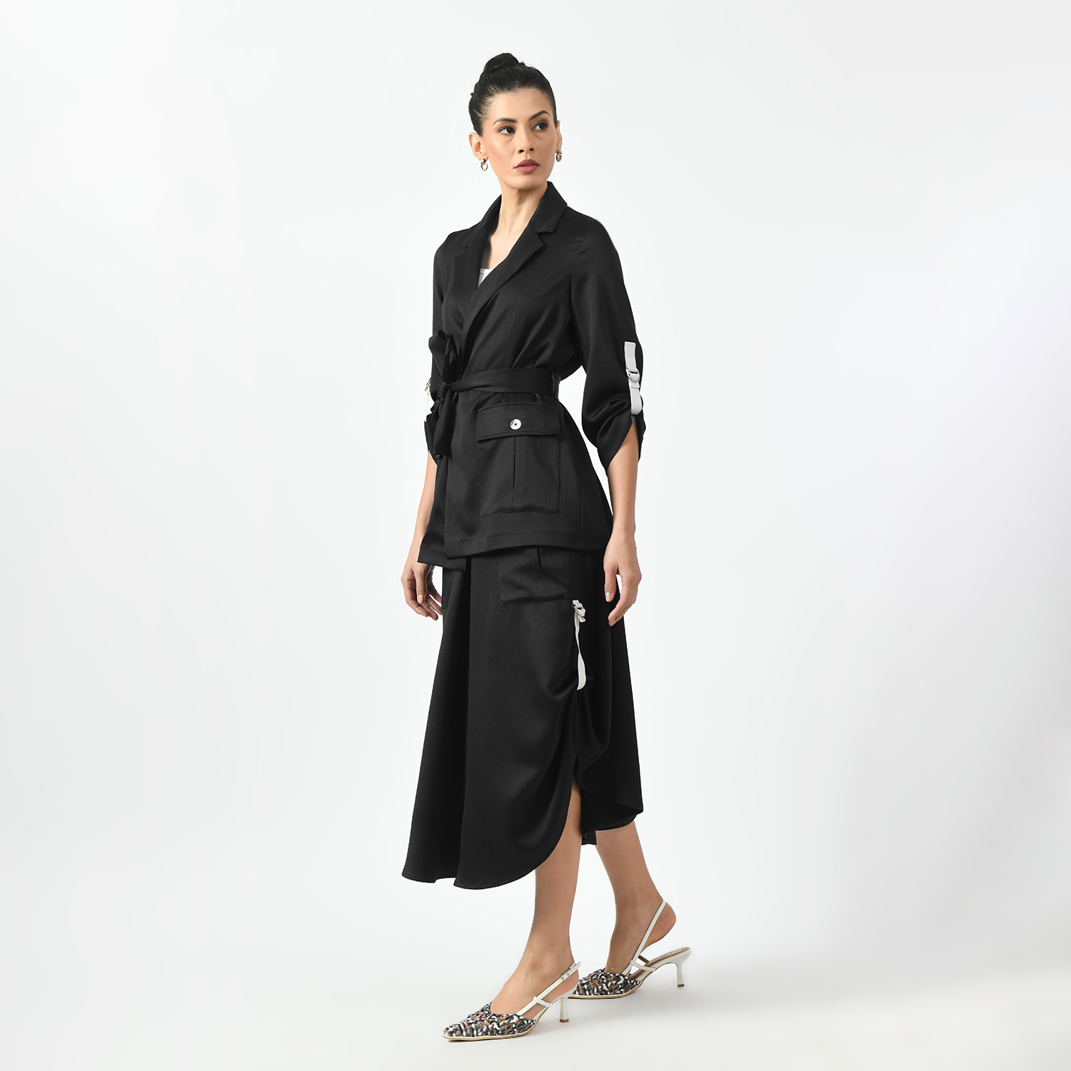 Black Jacket with Pocket for Women-1