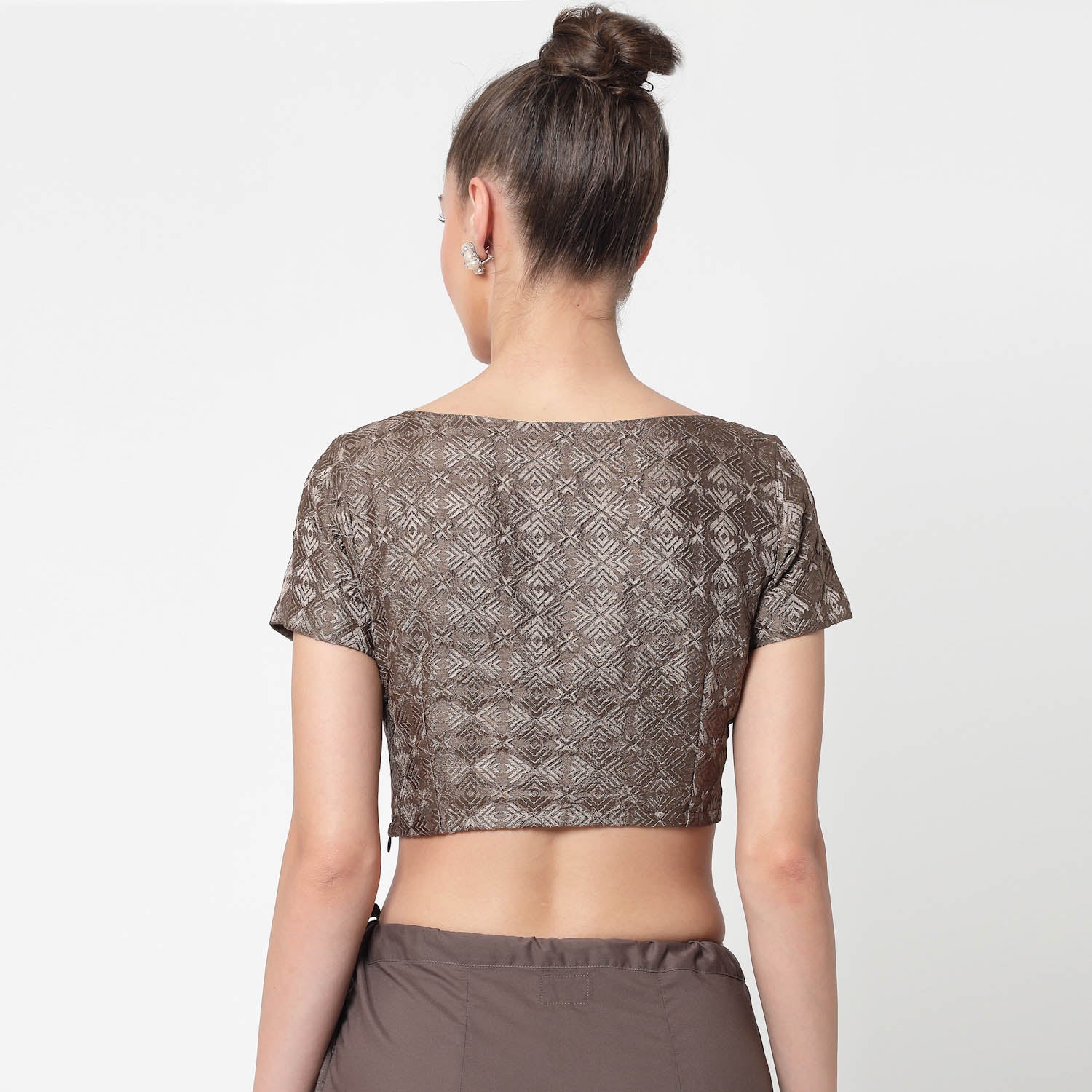 Beige Embroidered Blouse,Complete your workwear saree look with our elegant blouses. Designed for comfort, style, and professionalism.