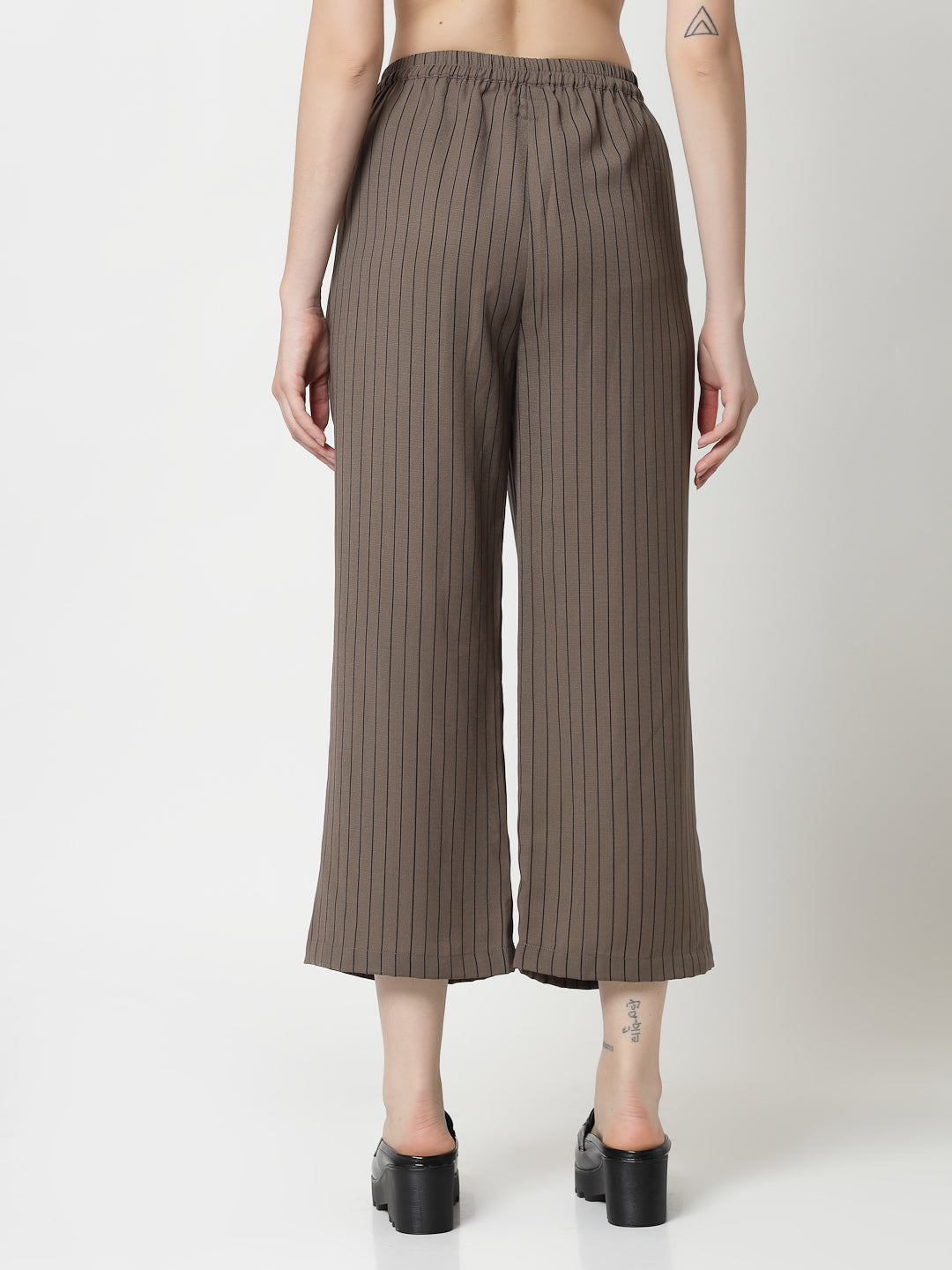 Beige Plazzo for Women's Office Wear-5