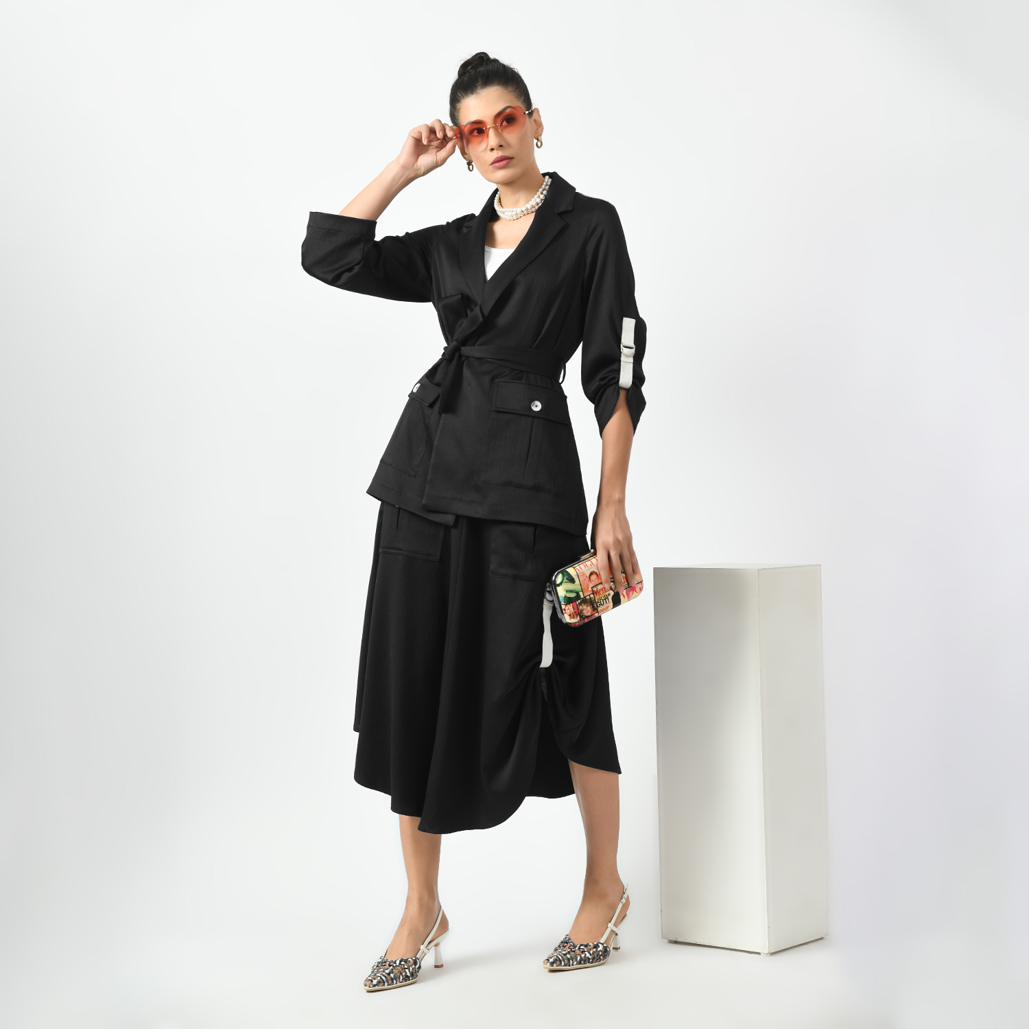 Black Jacket with Pocket for Women