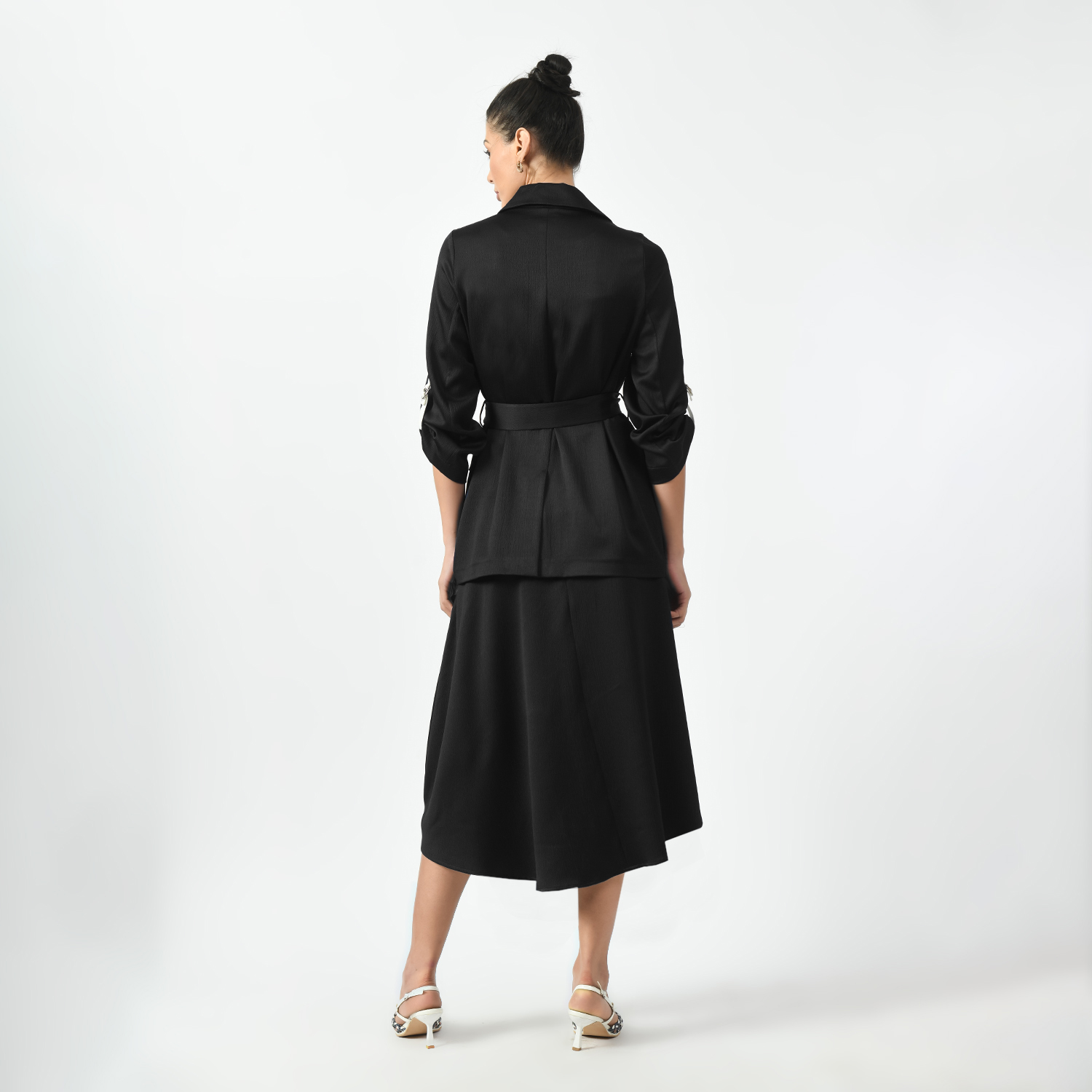 Black Jacket with Pocket for Women-5