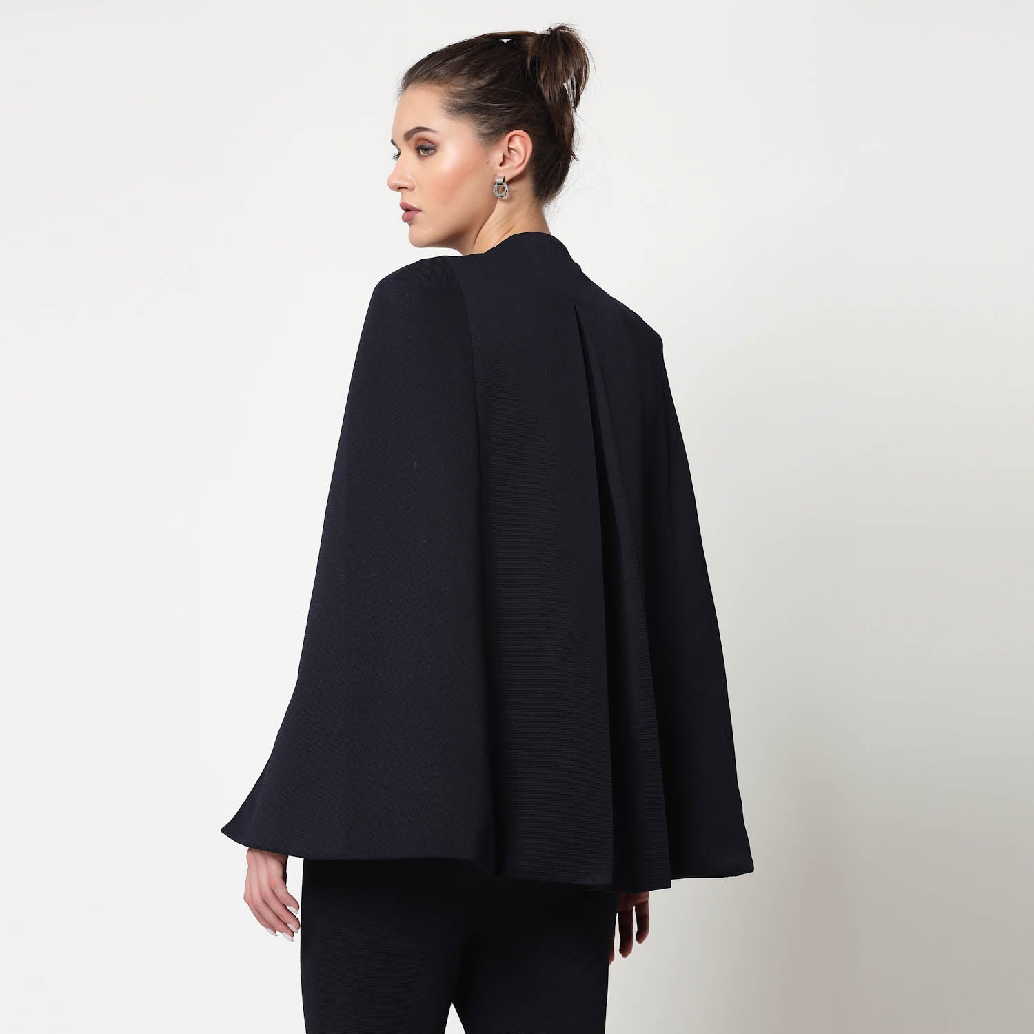 Blue Cape Jacket for Women-2