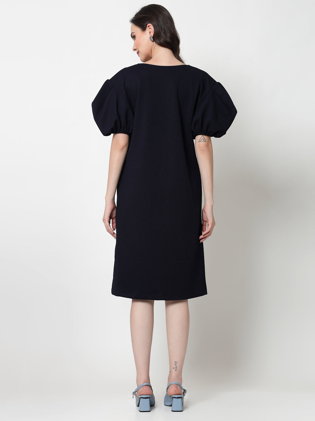 Buy Blue Lycra Dresses for Women -3