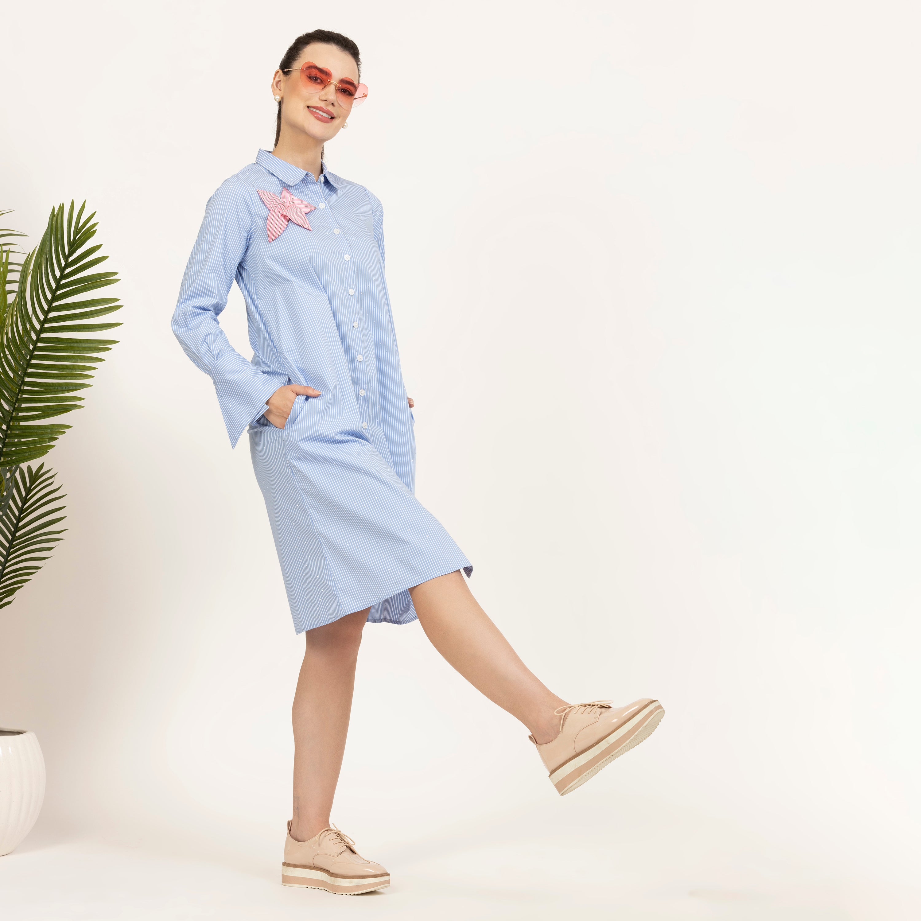 Buy Blue Striped Tunic for Women