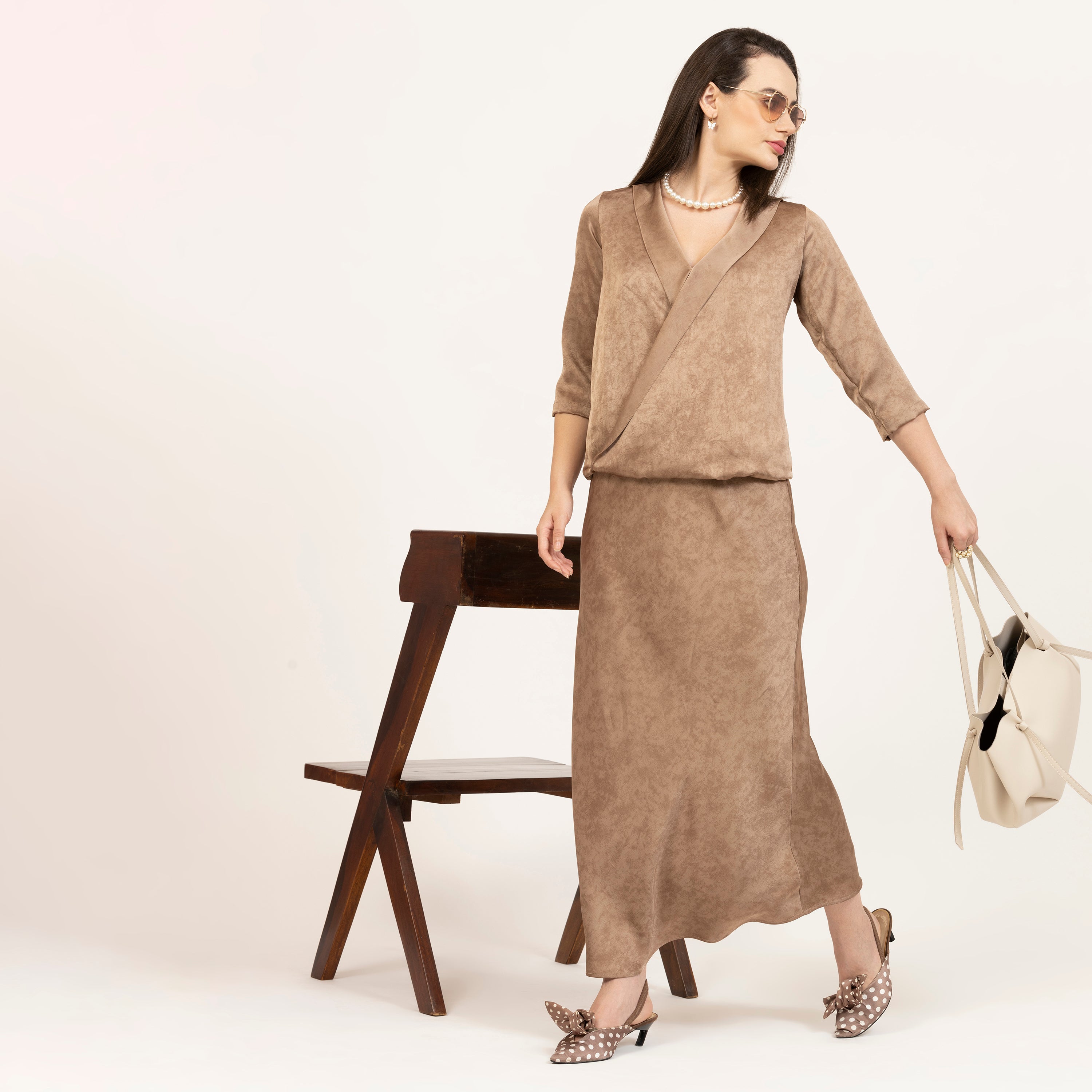 Brown Green Bias Satin Skirt, bown skirt, frocks for women,indian designer skirts, designer skirts for work, traditional office skirts, long skirt brown