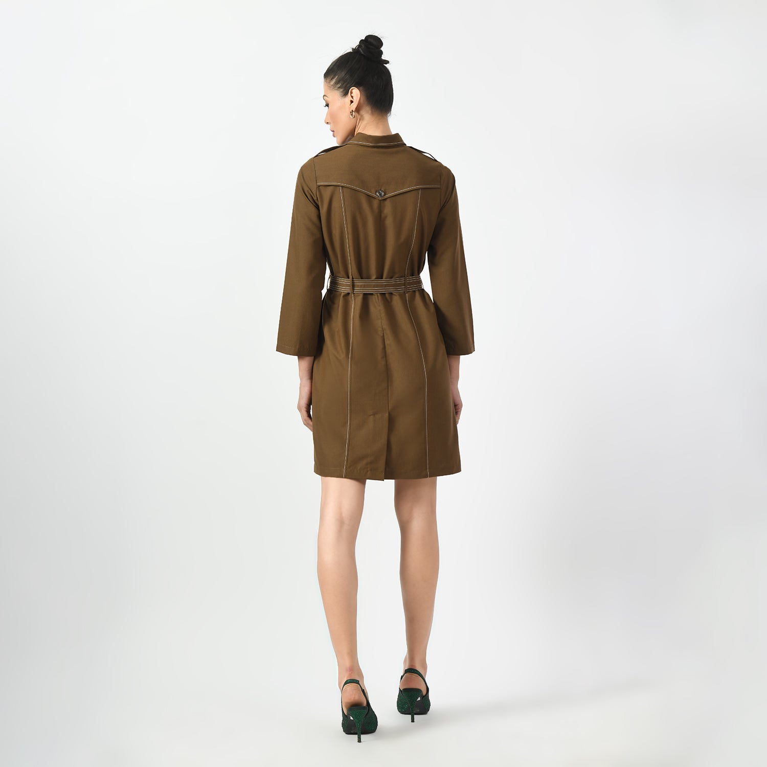 Brown Trench Coat for Women-4