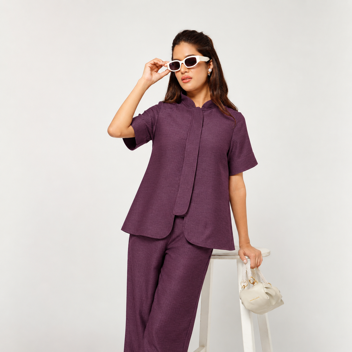 Purple Textured Top