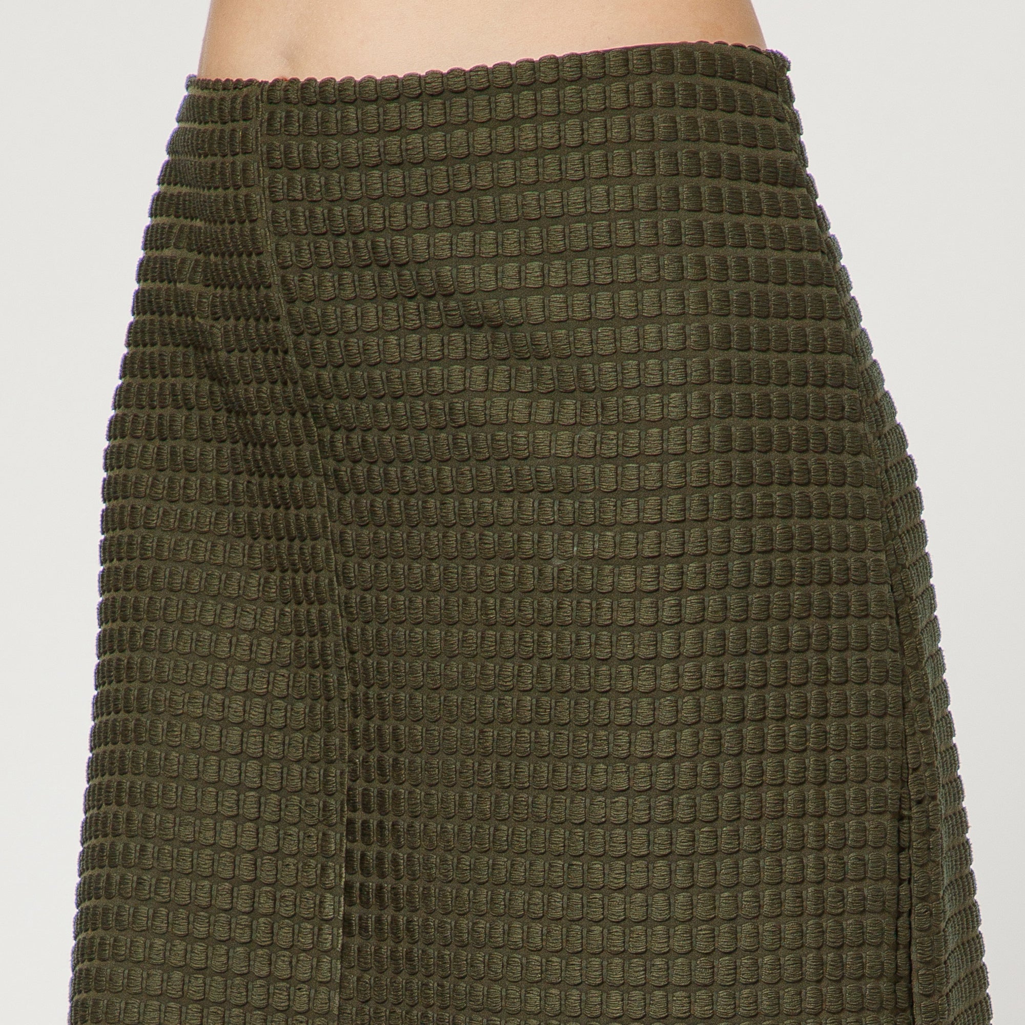 Olive Textured Skirt
