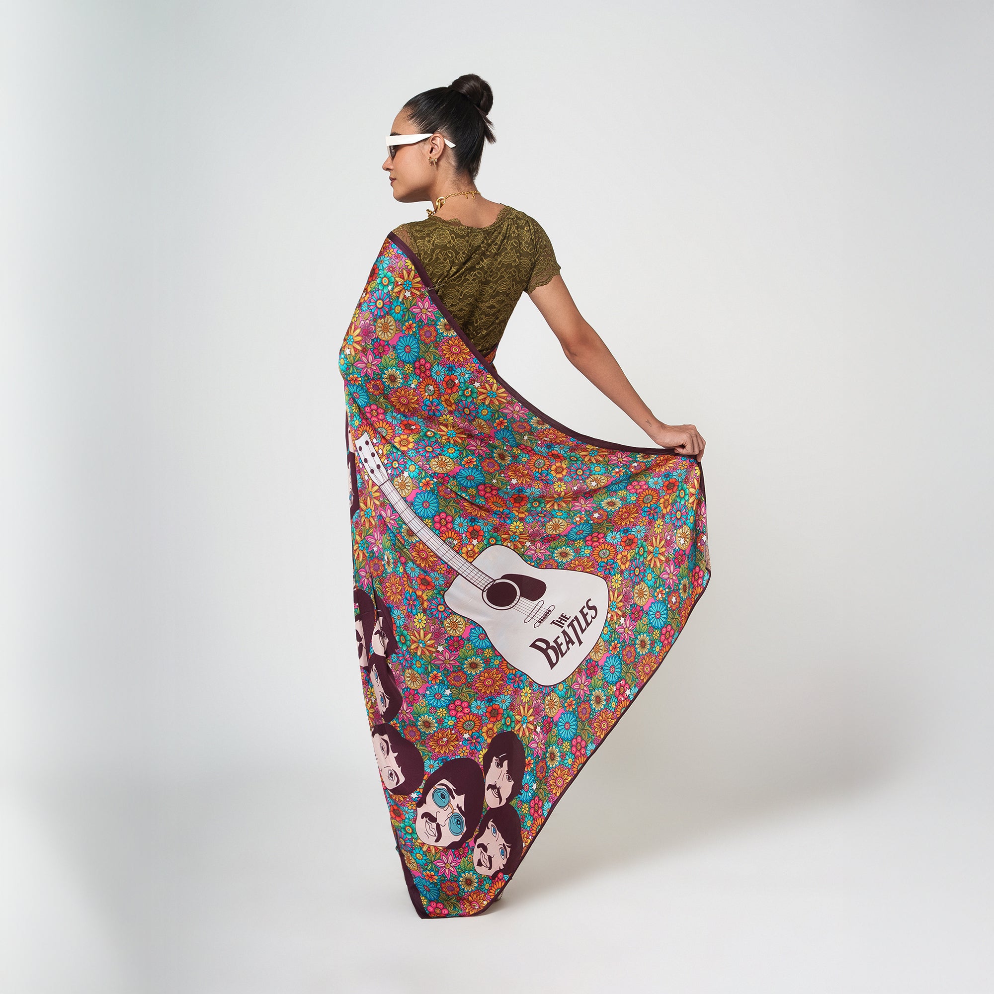 Beatles Modal Satin Saree