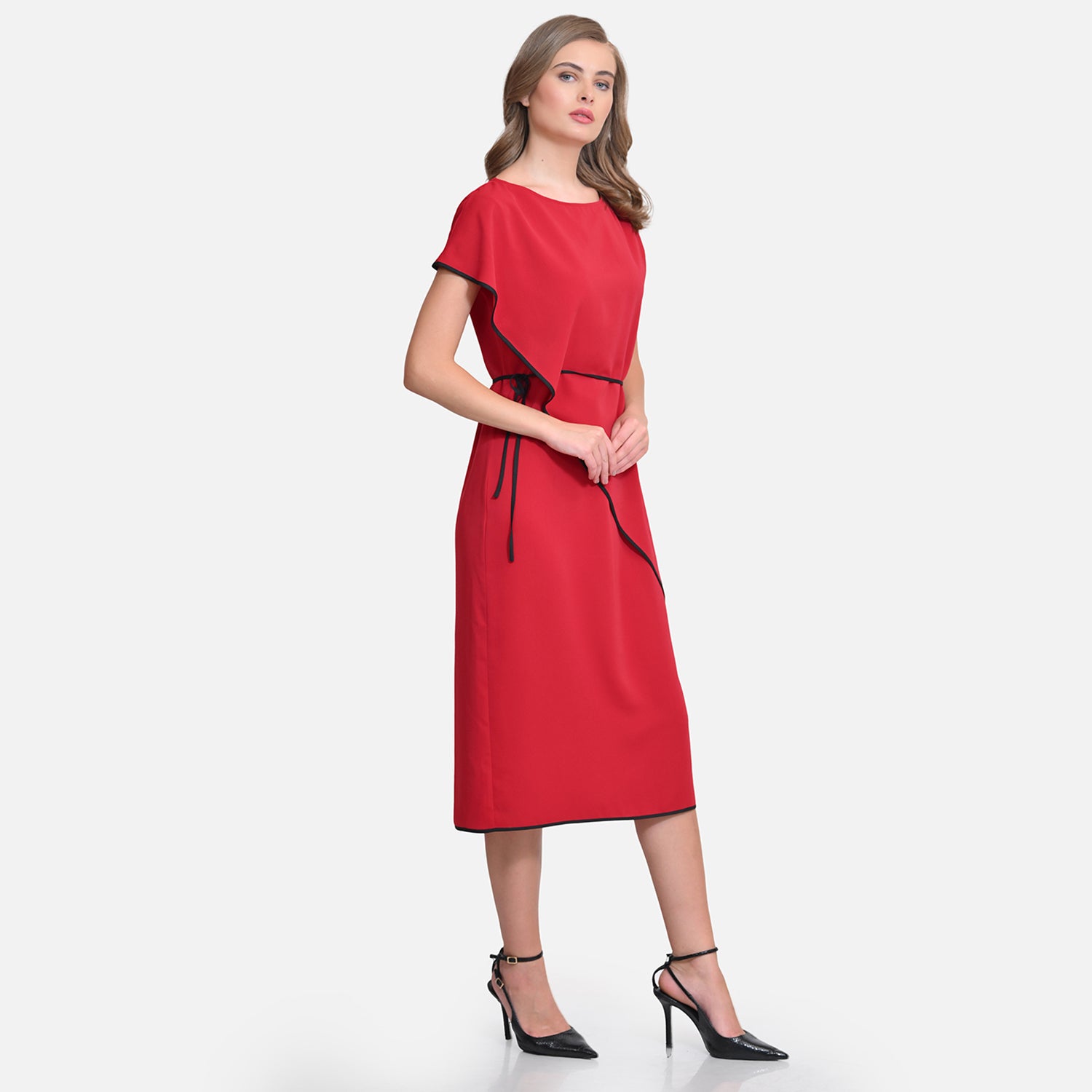 Buy Red Overlap Dresses for Women-2
