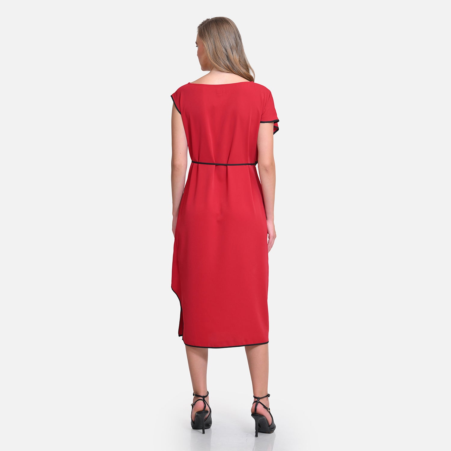 Buy Red Overlap Dresses for Women-5
