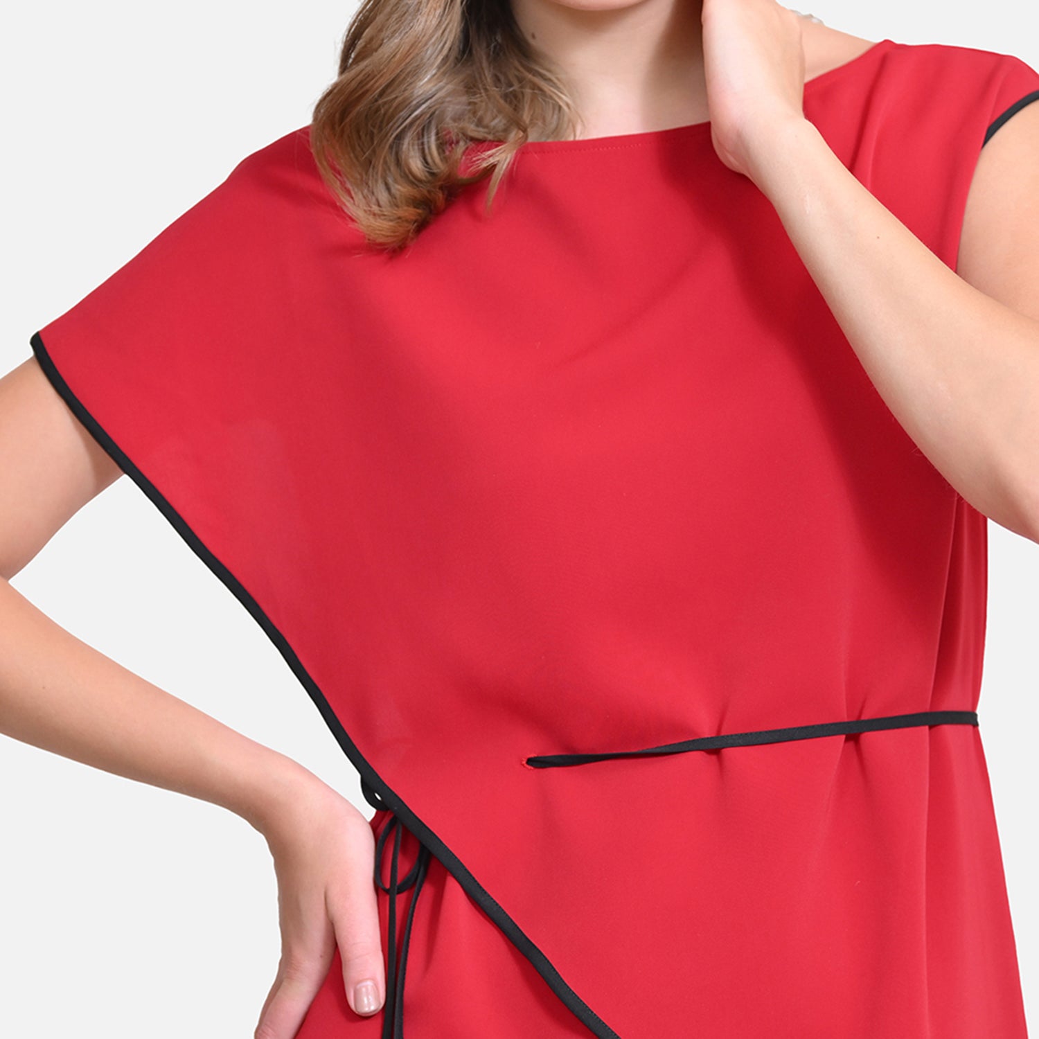 Buy Red Overlap Dresses for Women-4