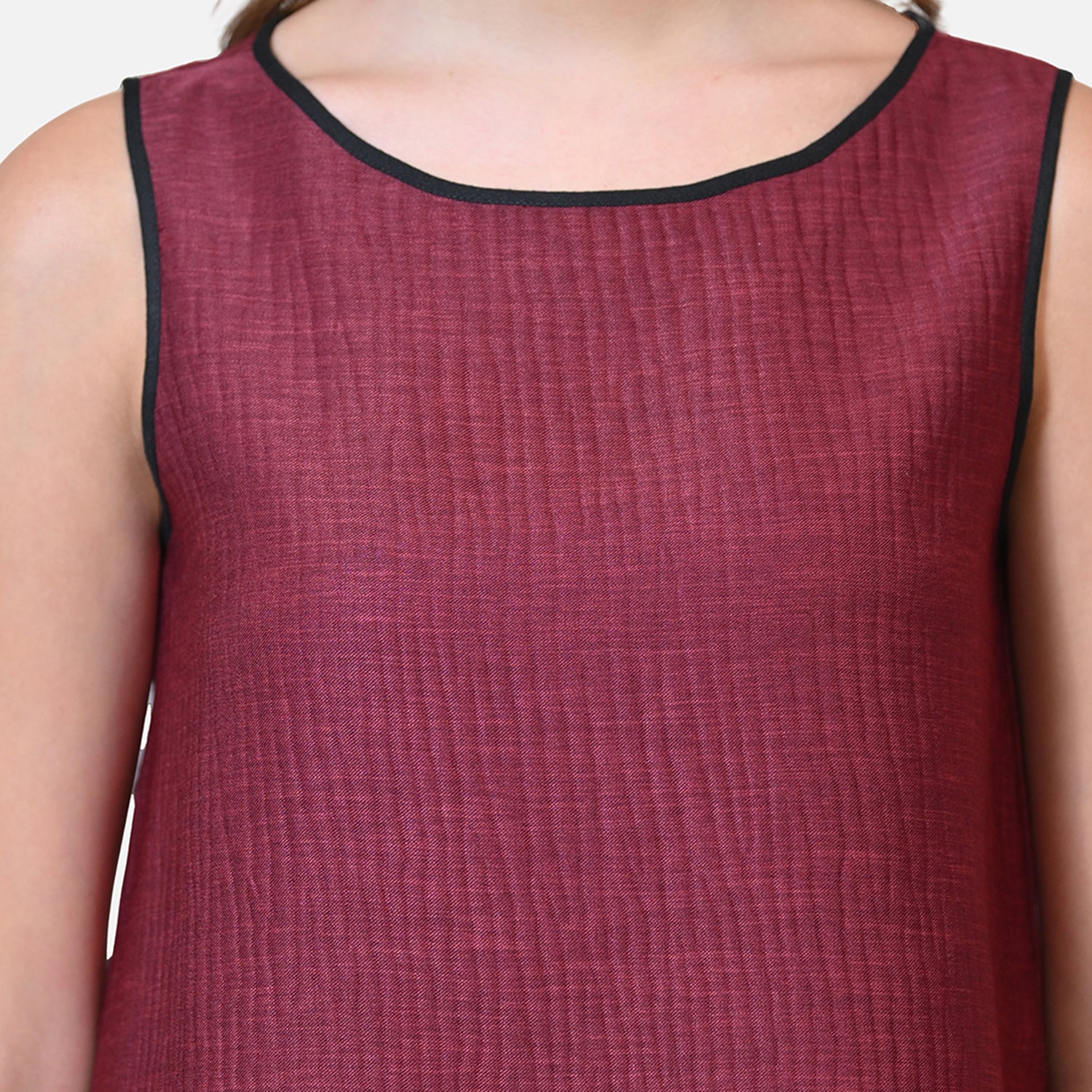 Wine Texture Line Without Sleeves Top