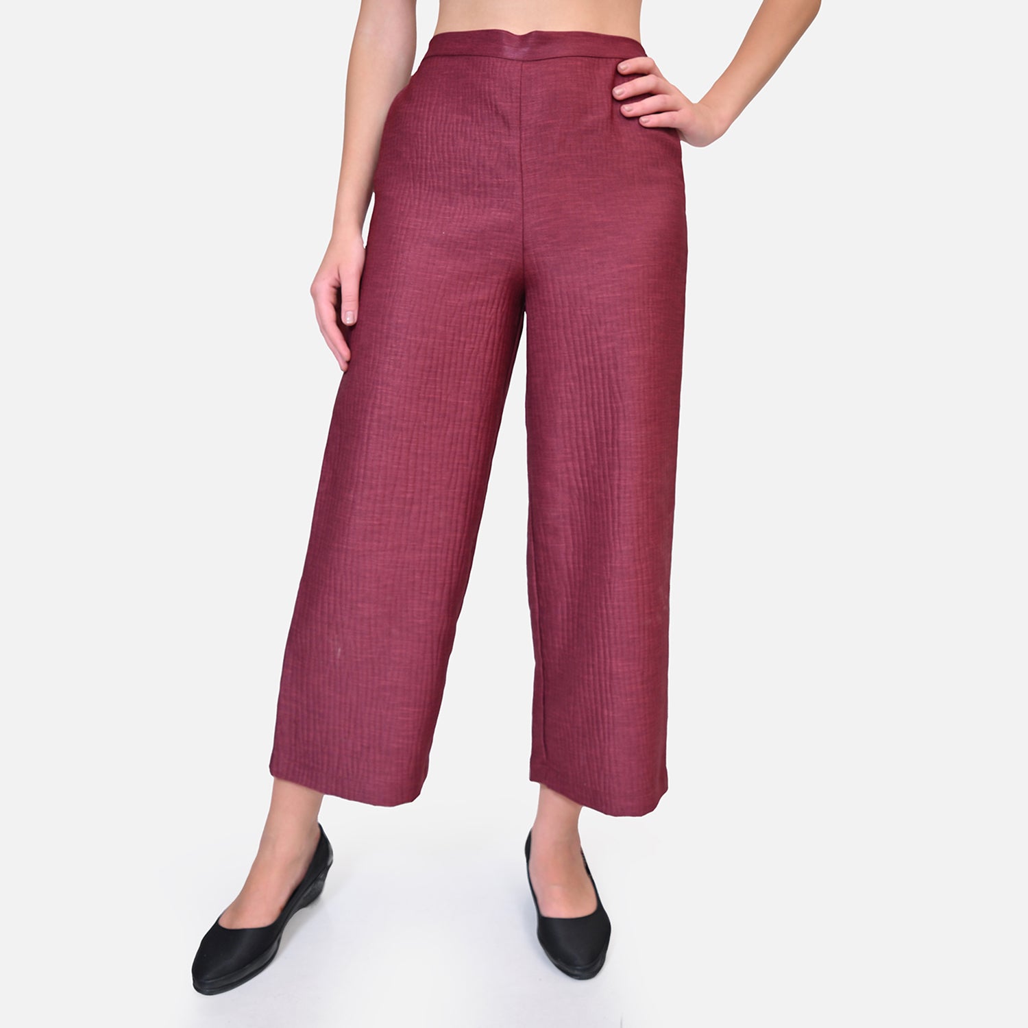 Wine Texture Line Plazzo for Women Wear