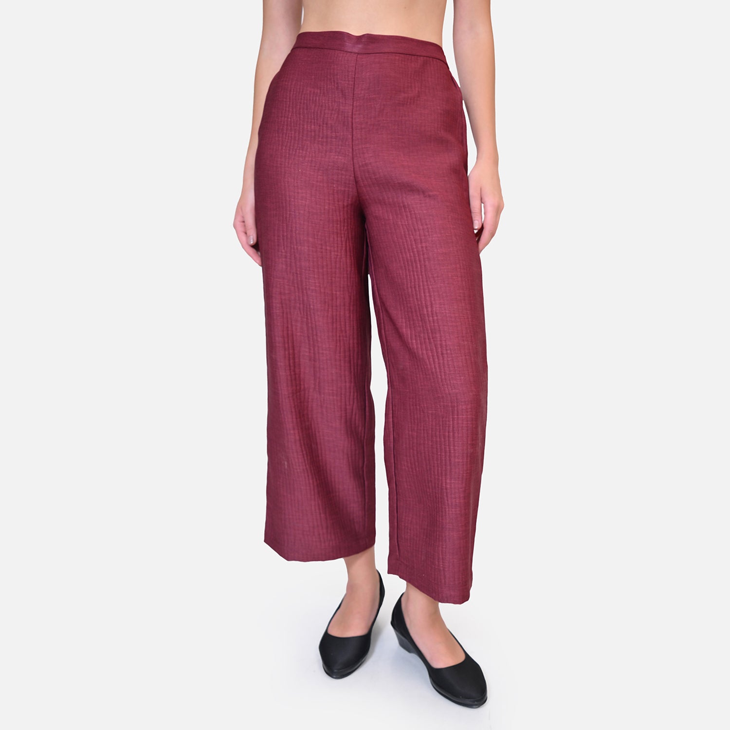 Wine Texture Line Plazzo for Women Wear-1