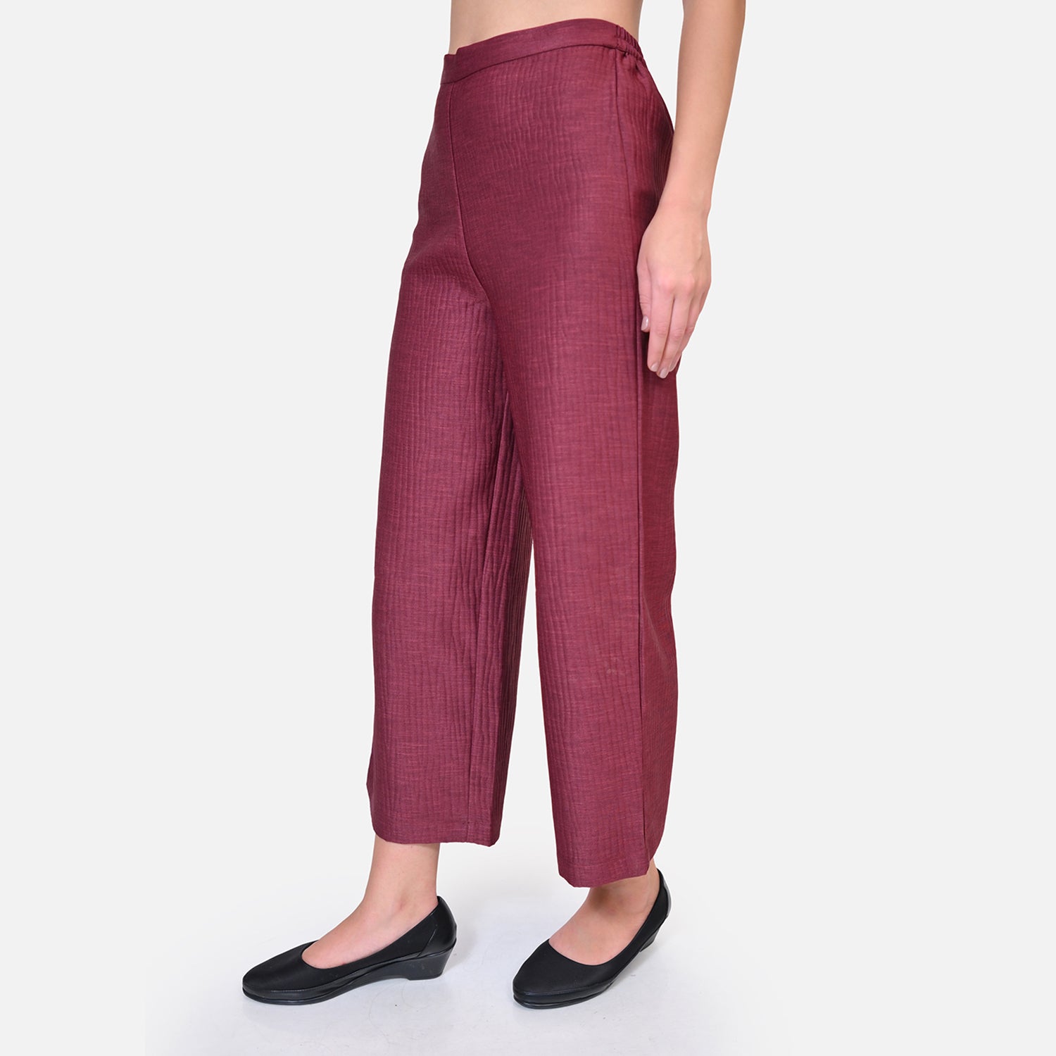 Wine Texture Line Plazzo for Women Wear-2