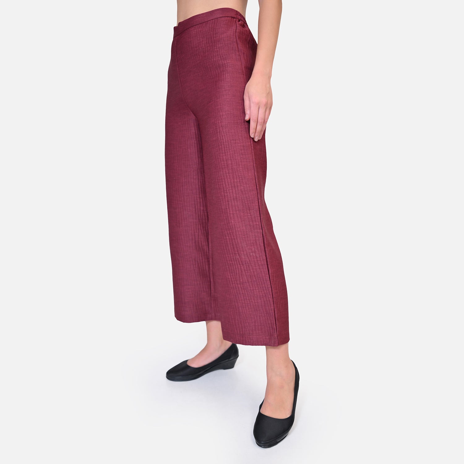 Wine Texture Line Plazzo for Women Wear-4