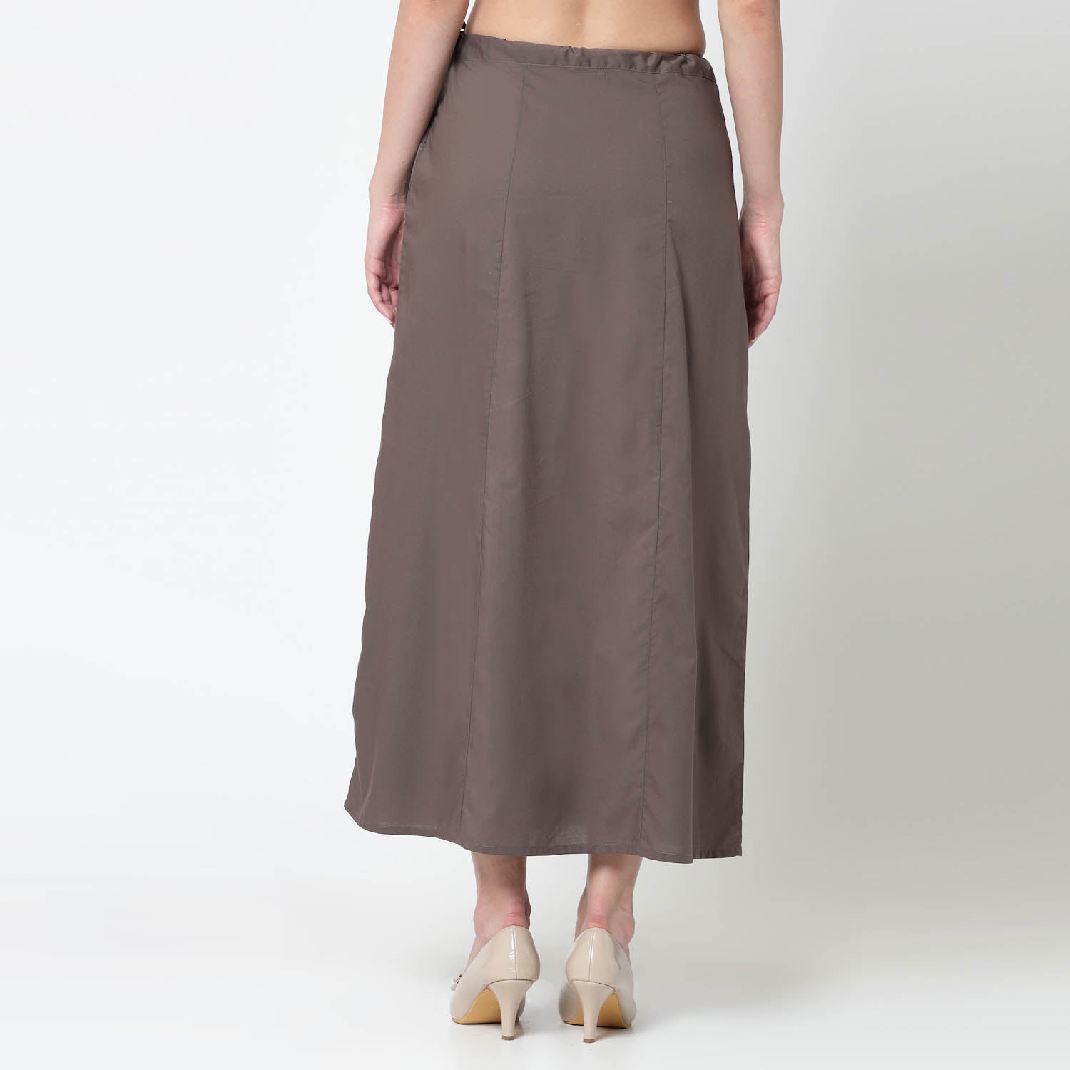 Dark Beige Petticoat, Comfortable Petticoats for Sarees—Office- Office Ready Essentials