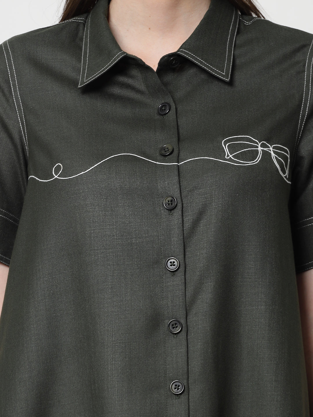 Buy Dark Green Dresses for Women-5