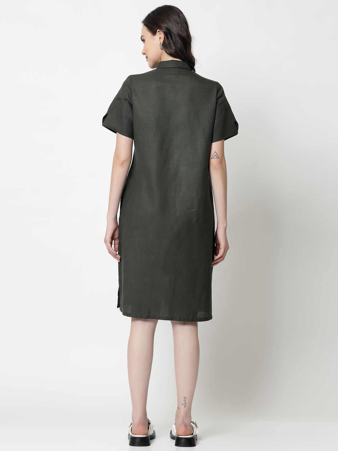 Buy Dark Green Long Tunic for Women-1