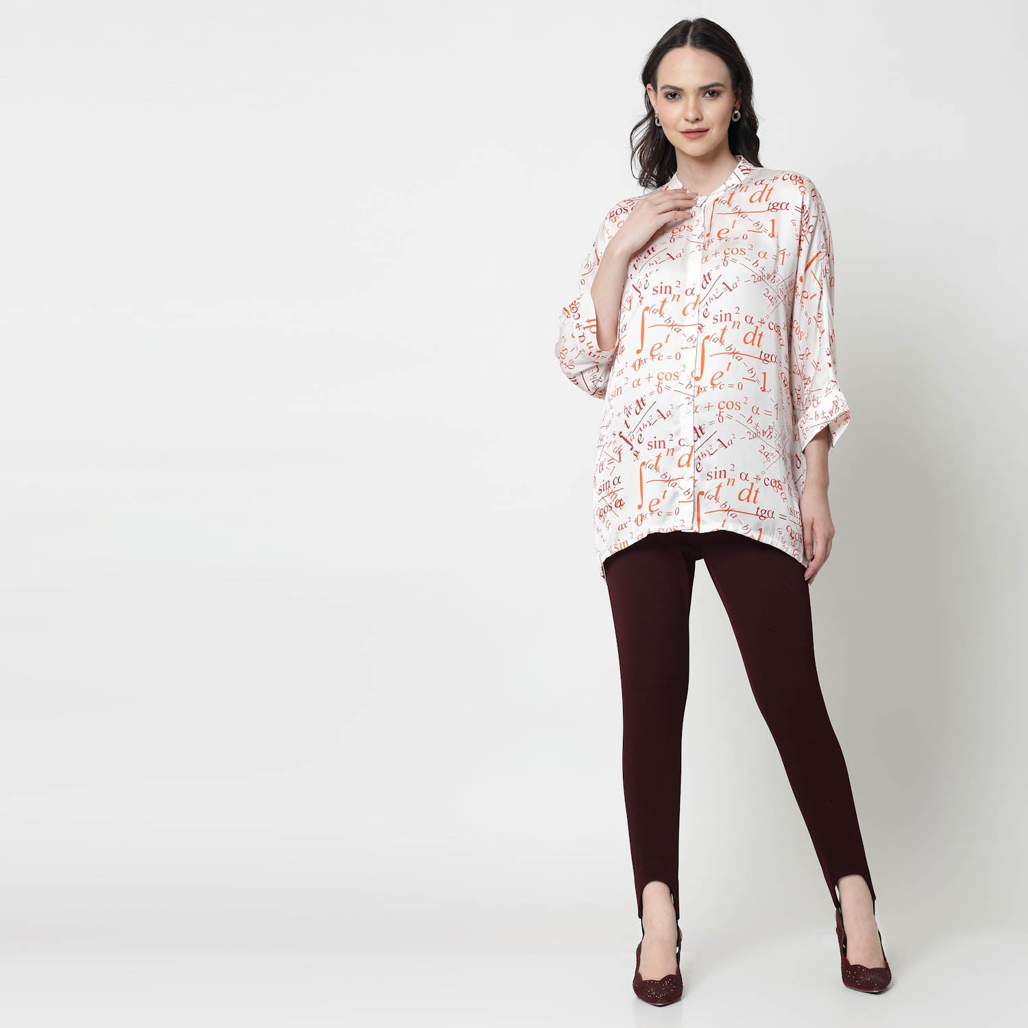 Face Print Long Shirt,womens formal shirts
cotton shirts for women
Ofiice shirts for women