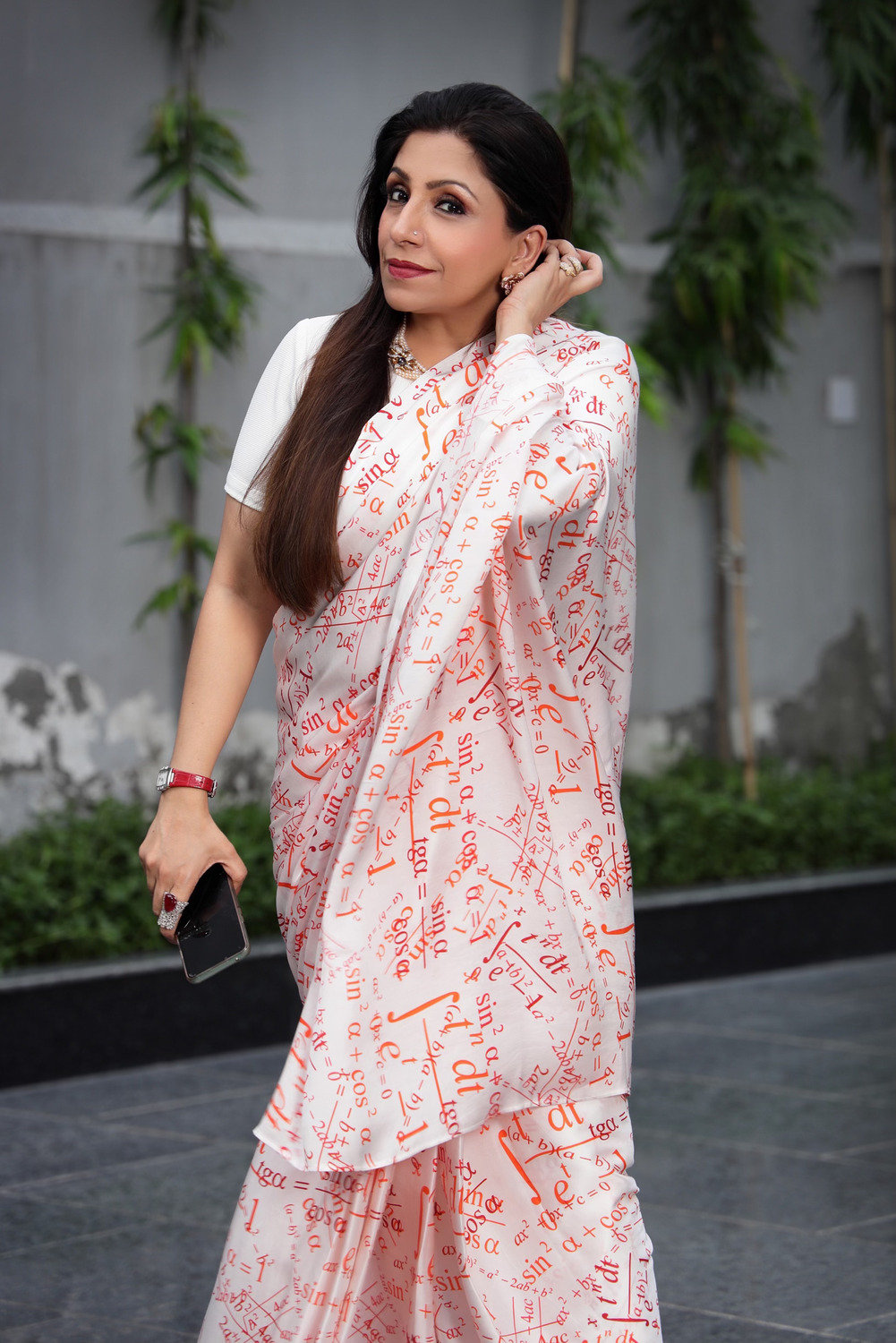 Formula Print Saree, Professional Sarees for Women - Traditional Workwear Elegance