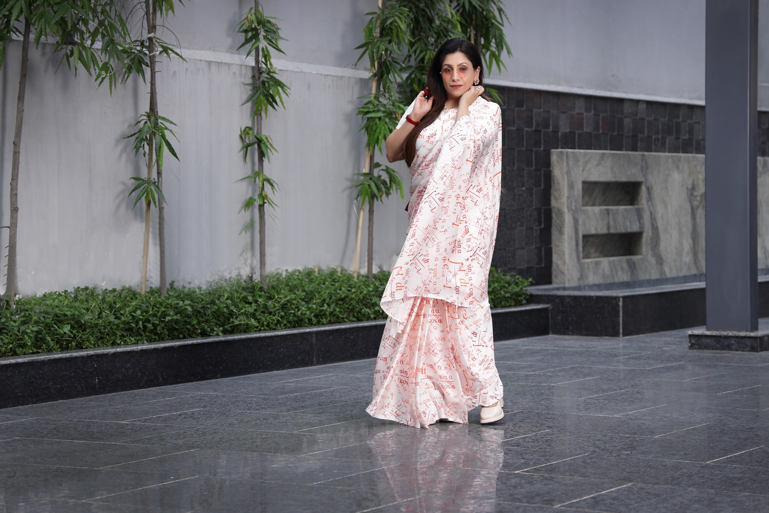 Formula Print Saree, Professional Sarees for Women - Traditional Workwear Elegance