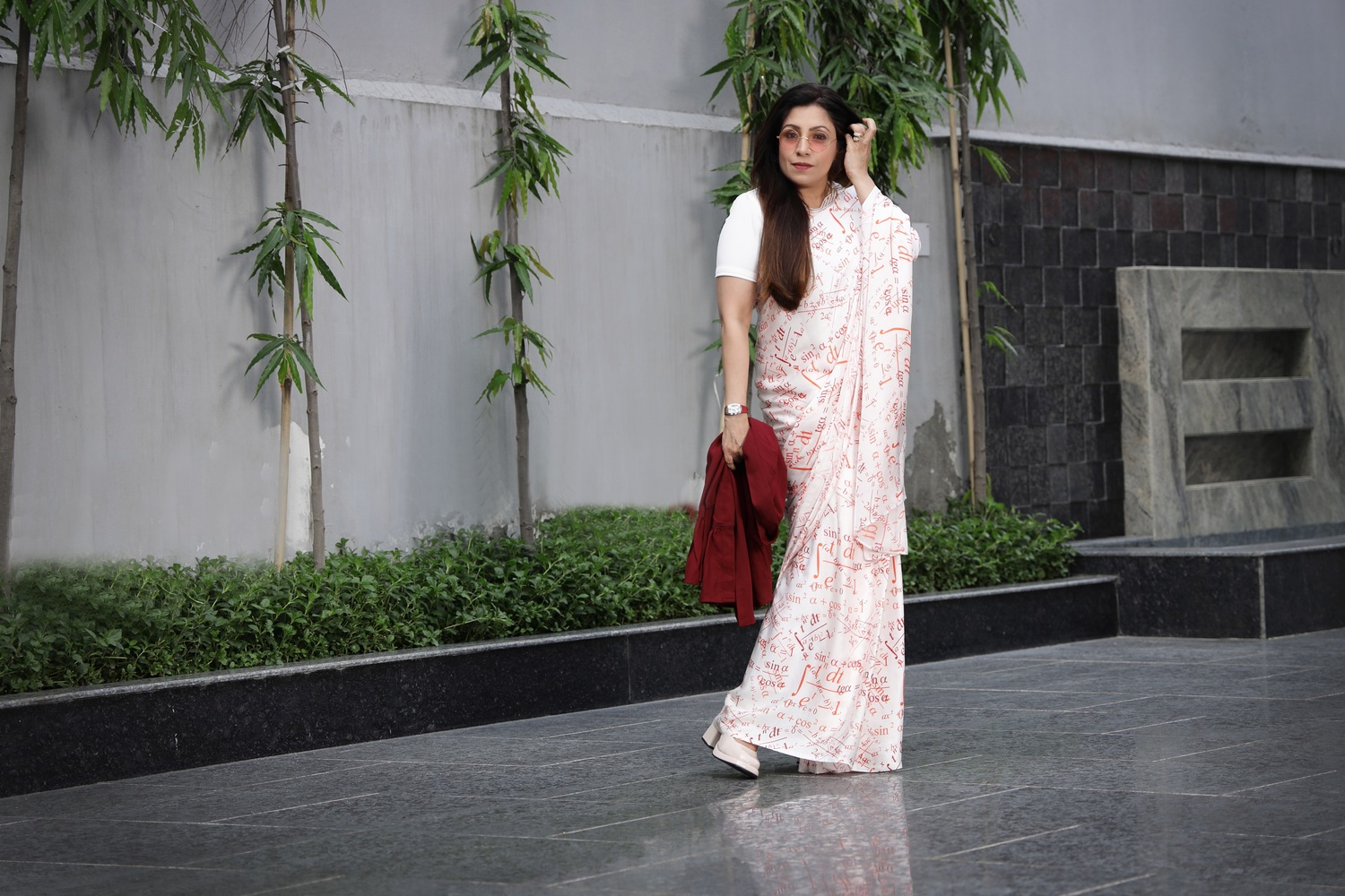 Formula Print Saree, Professional Sarees for Women - Traditional Workwear Elegance