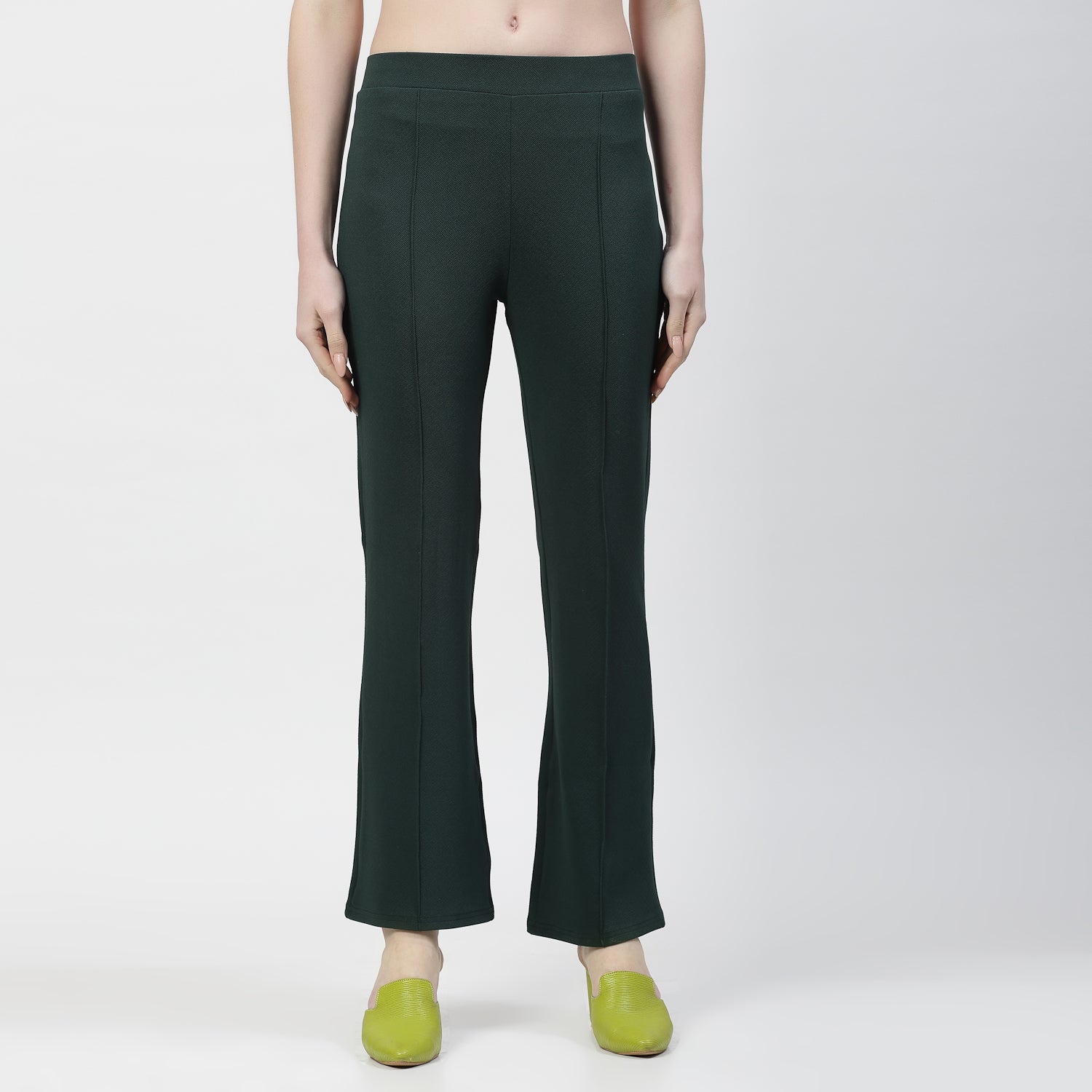 กางเกงเลกกิ้งขายาวสีเขียวไลครา