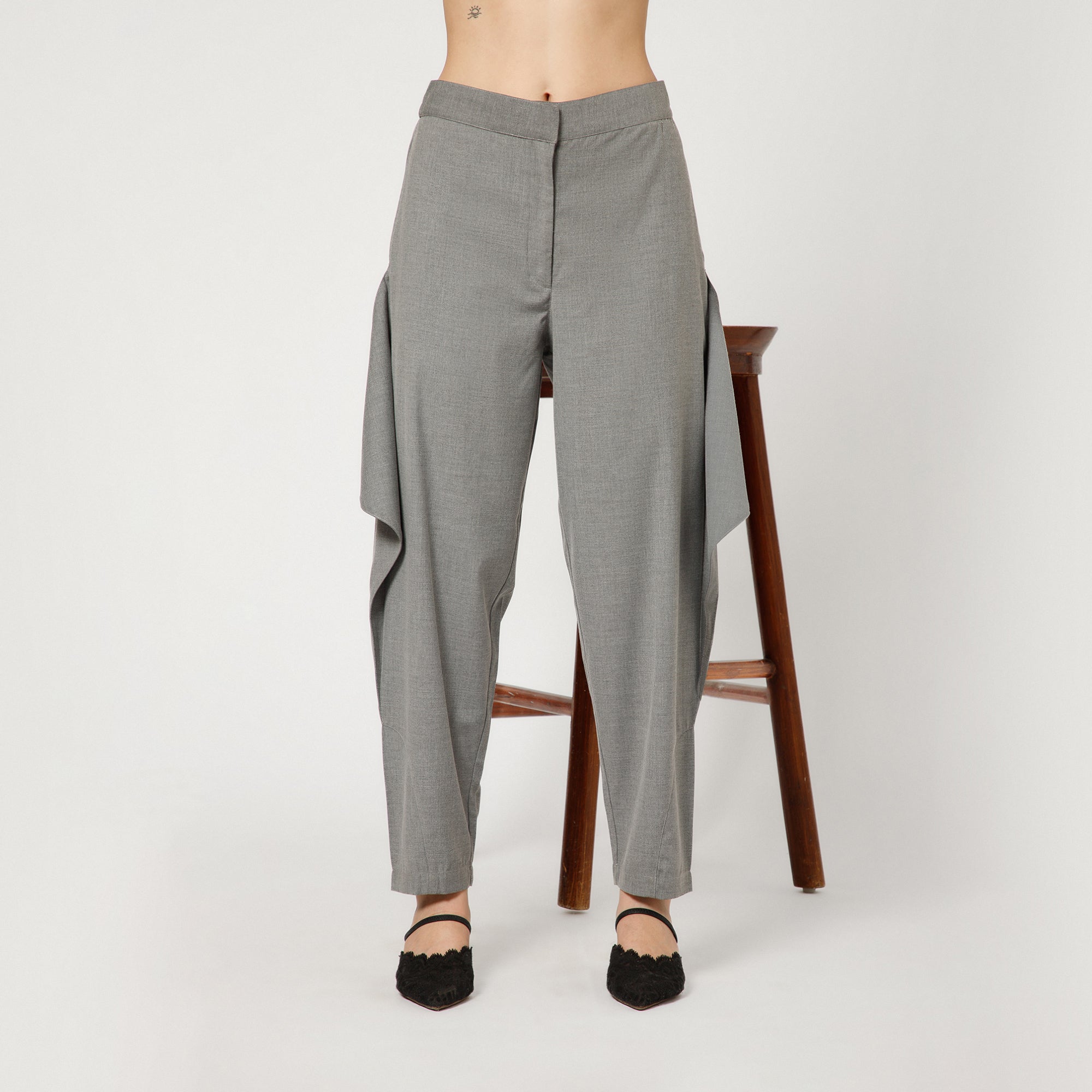 Light Grey Flap Pant