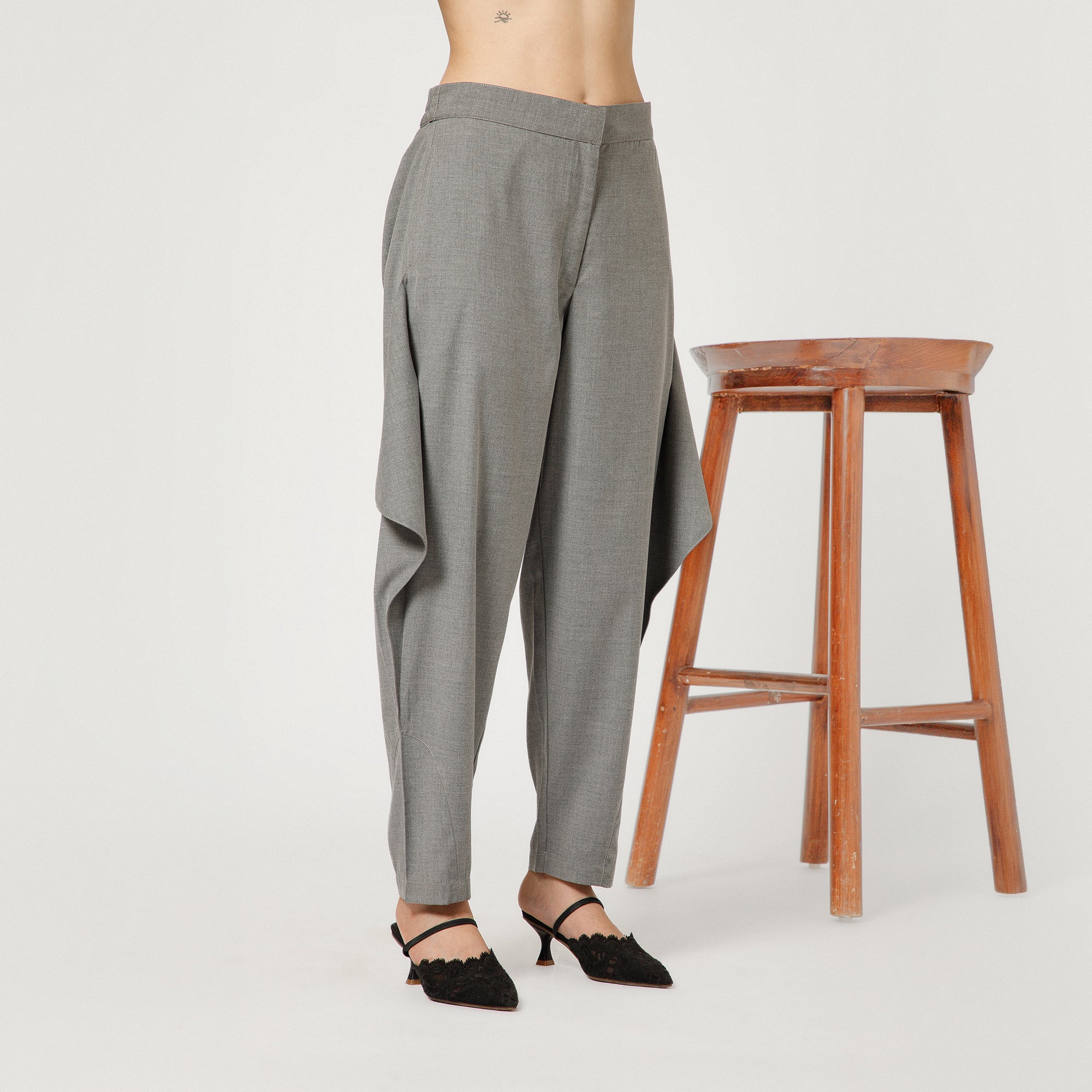Light Grey Flap Pant
