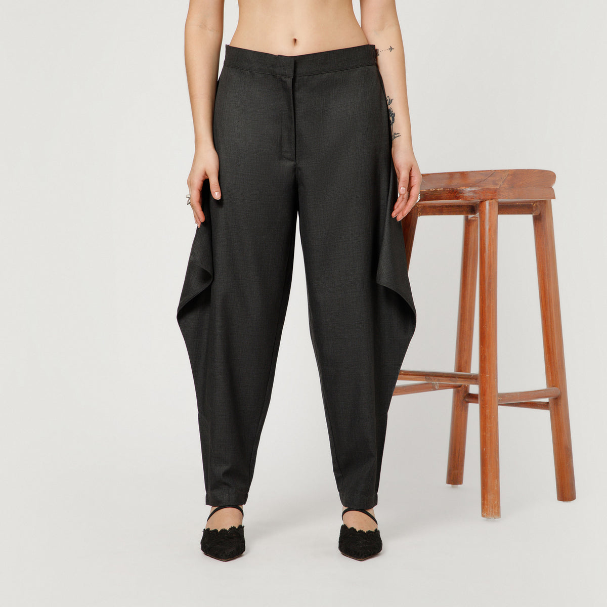 Dark Grey Flap Pant