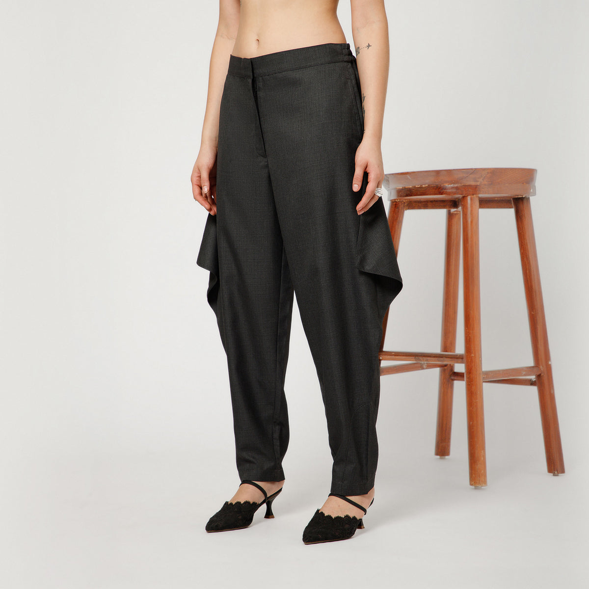 Dark Grey Flap Pant