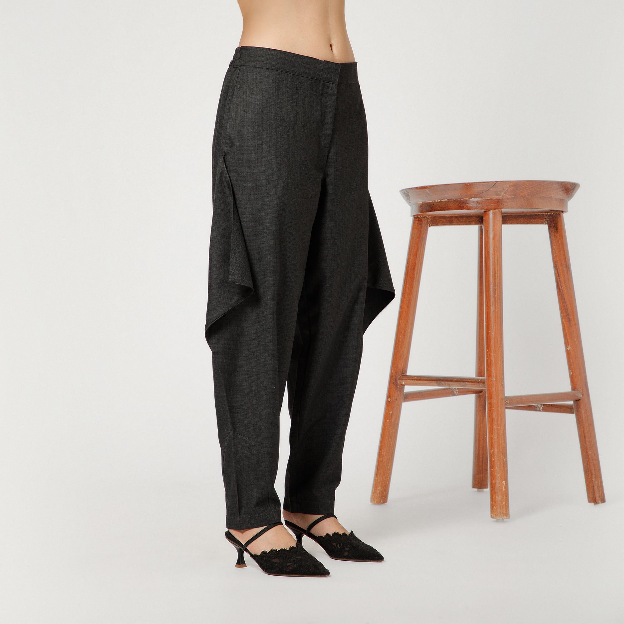 Dark Grey Flap Pant