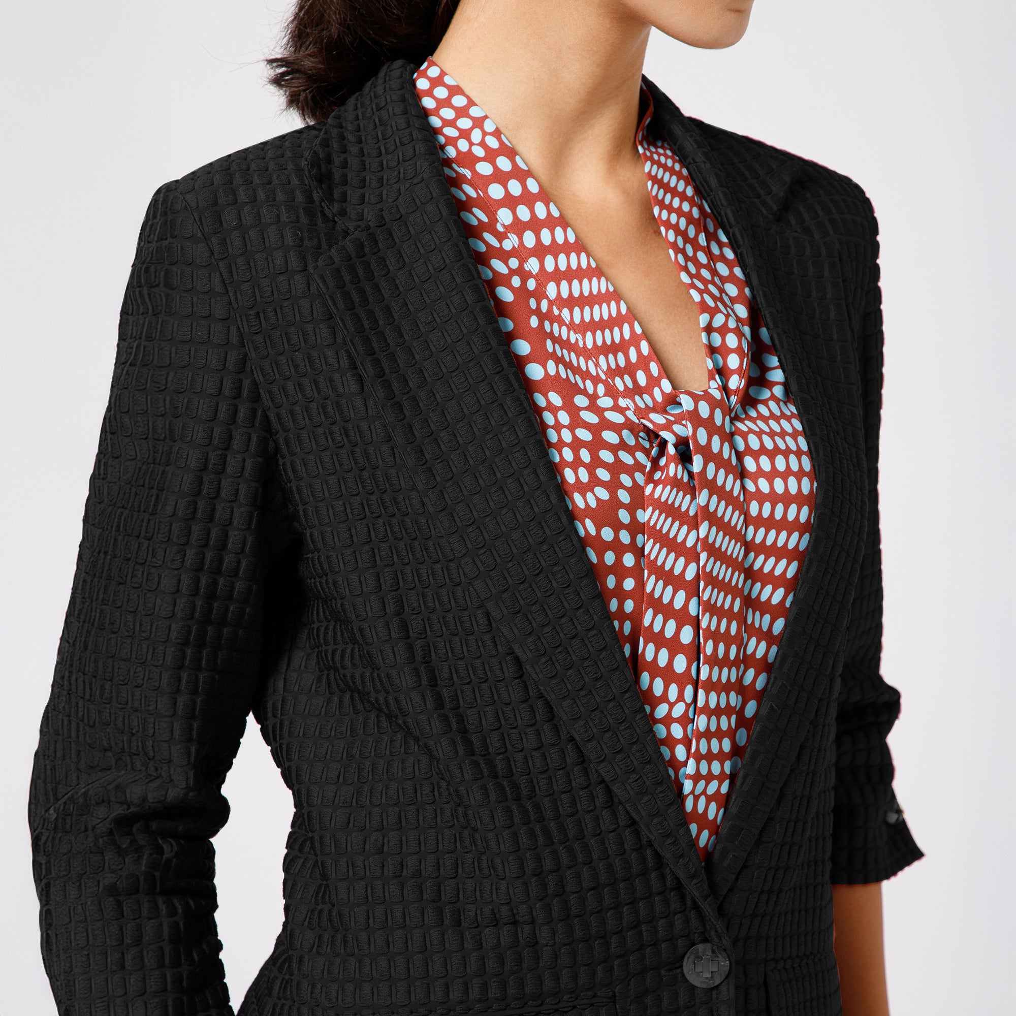 Black Textured Over Coat