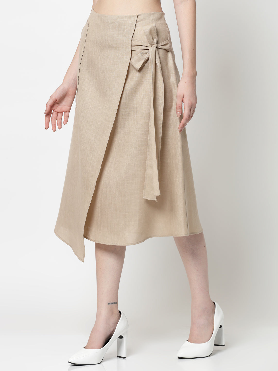 Light Beige Linen Skirt With Pocket,frocks for women
indian designer skirts