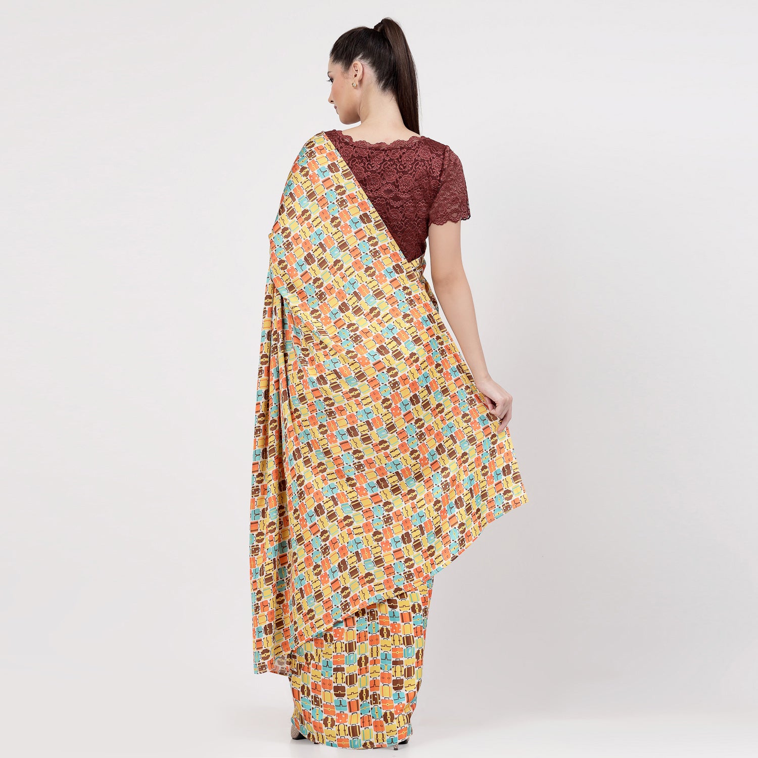 Multicolour Bag Print Saree,indian dresses for women
formal saree for women
designer sarees for women