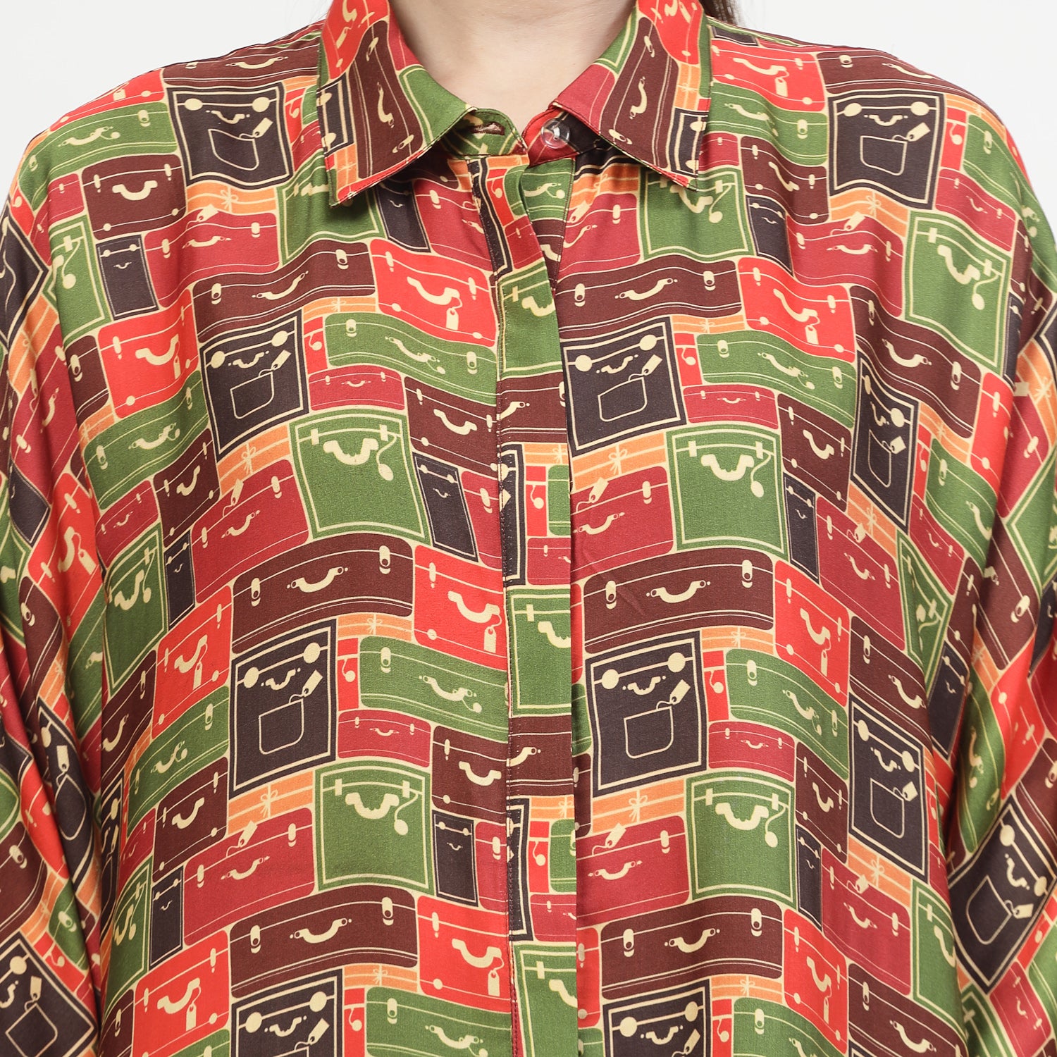 Multicolour Box Print Long Shirt,womens formal shirts
cotton shirts for women
Ofiice shirts for women