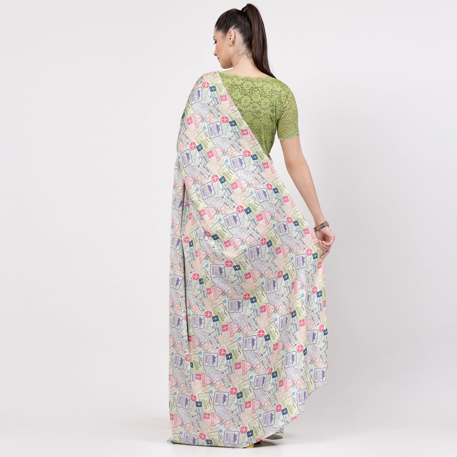 Multicolour Ticket Print Saree,indian dresses for women
formal saree for women
designer sarees for women