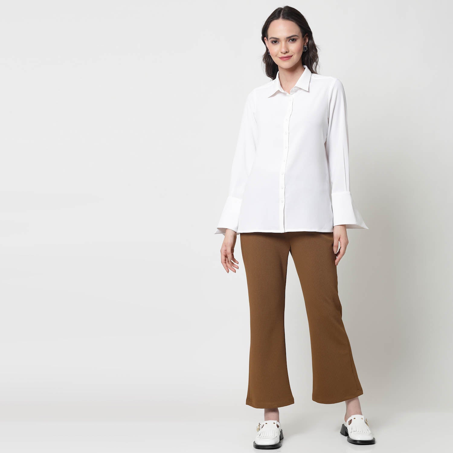 Mustard Lycra Bell Bottom Pant, formal pants
loose pants for women