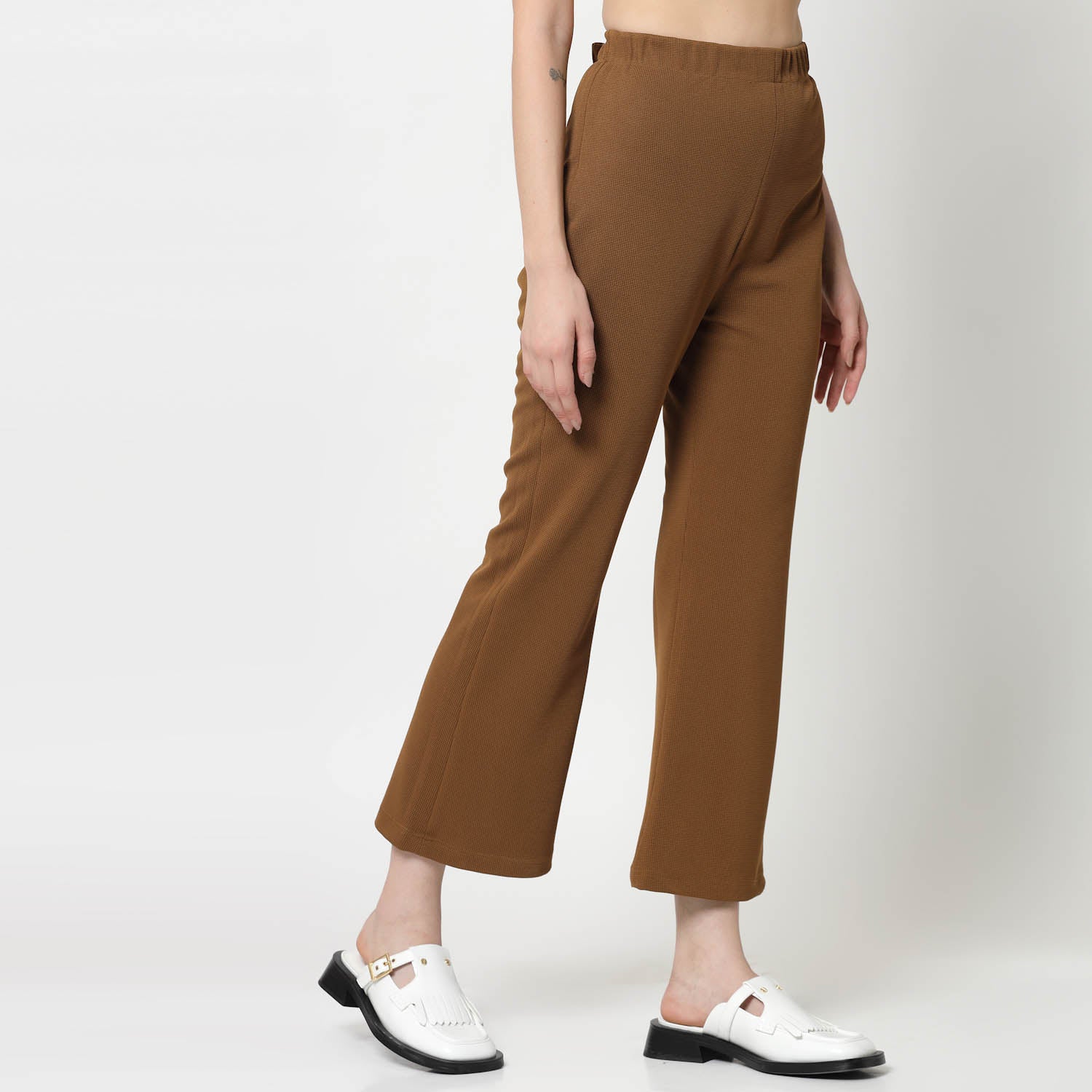 Mustard Lycra Bell Bottom Pant,formal pants
loose pants for women